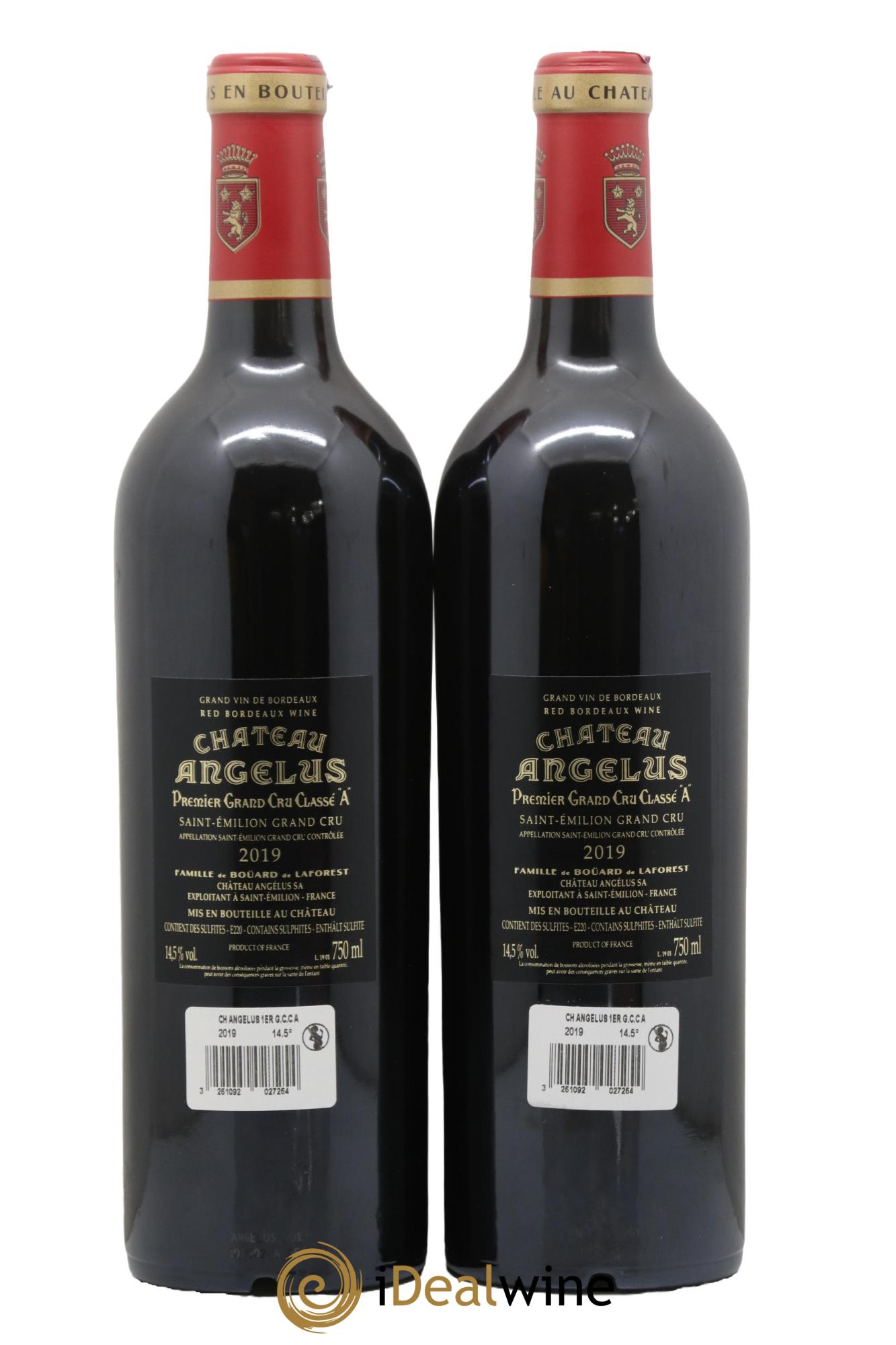 Château Angélus 1er Grand Cru Classé A 2019 - Lot of 2 bottles - 1