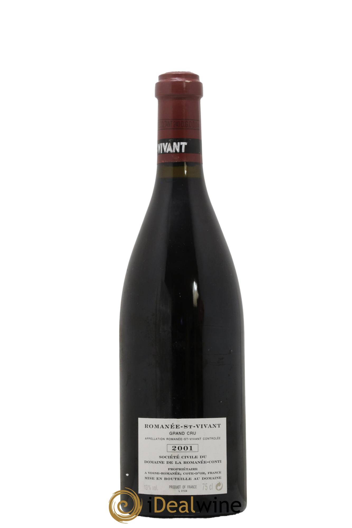 Romanée-Saint-Vivant Grand Cru Domaine de la Romanée-Conti 2001 - Lot of 1 bottle - 1