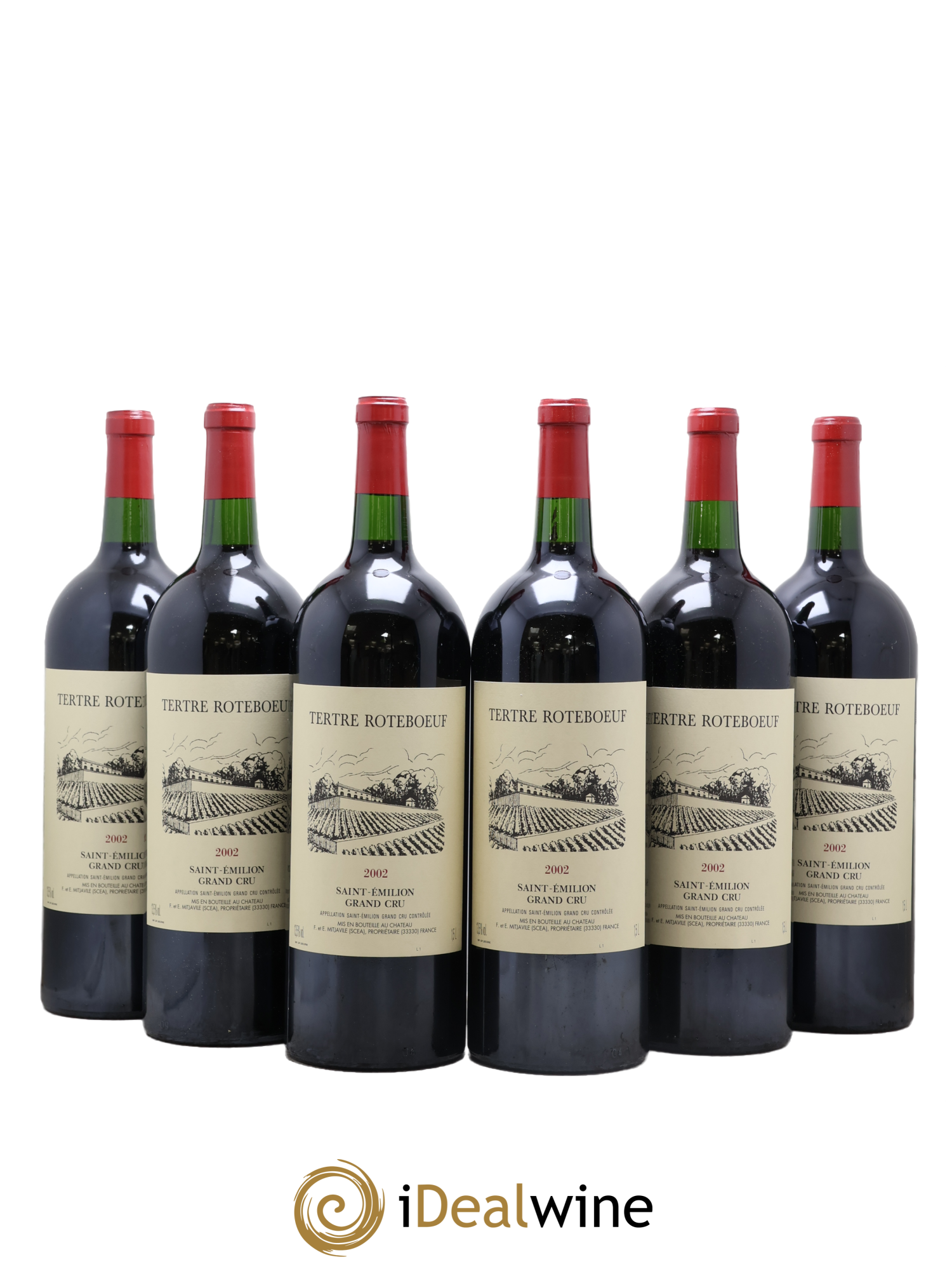 Château Tertre Roteboeuf 2002 - Lot de 6 magnums - 0