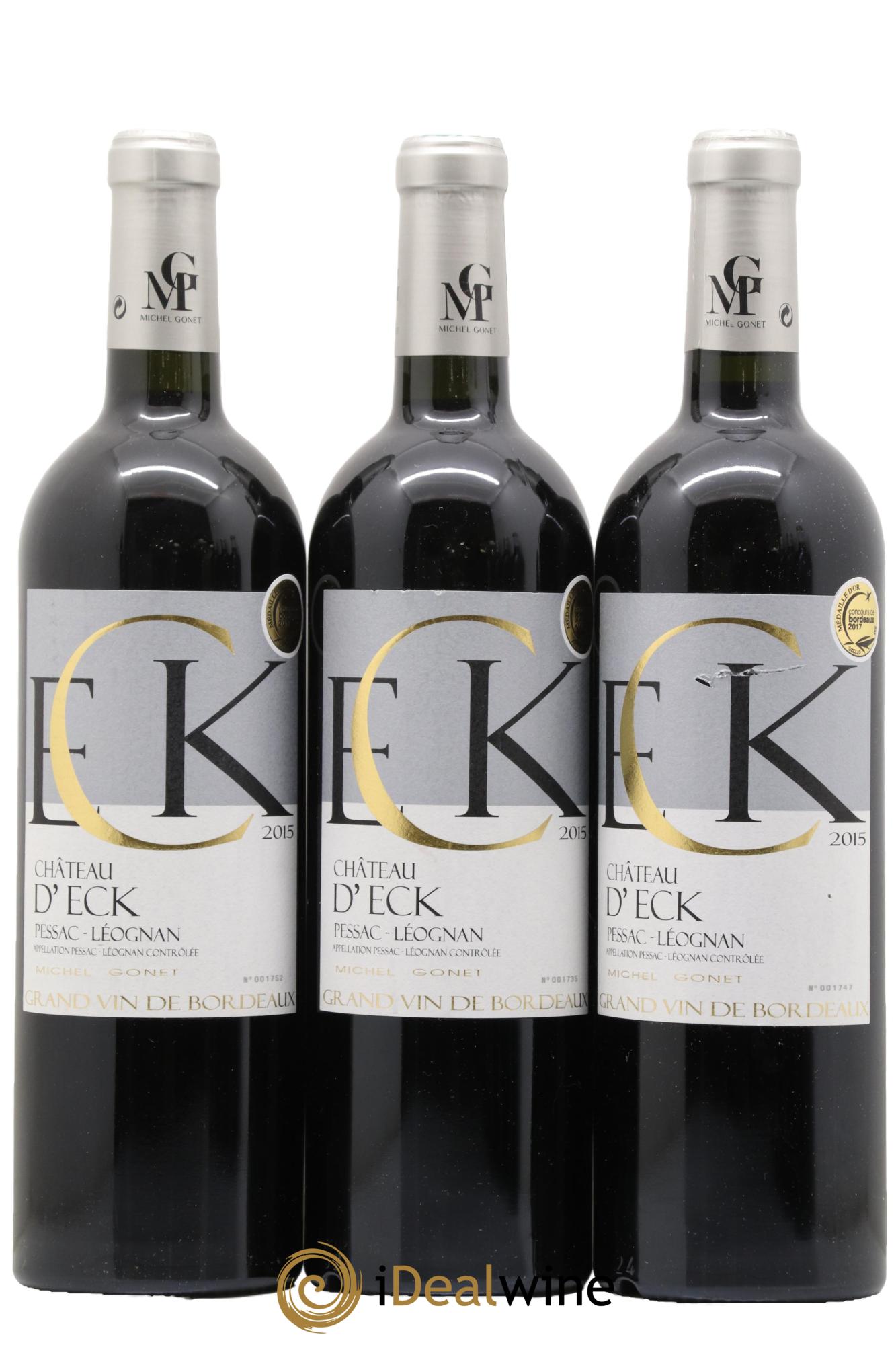 Pessac-Léognan Château d'Eck 2015 - Lot de 3 bouteilles - 0