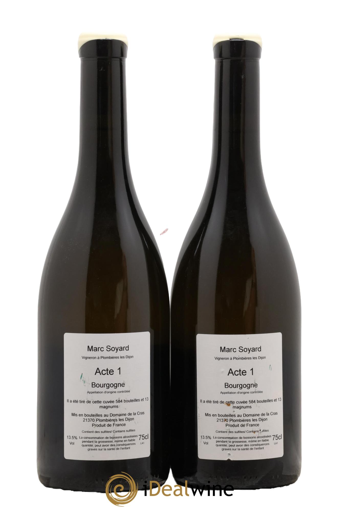 Bourgogne Acte 1 Domaine de la Cras - Marc Soyard - Posten von 2 Flaschen - 1