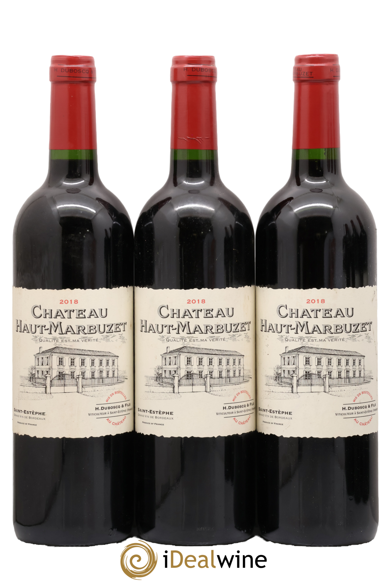 Château Haut Marbuzet 2018 - Lotto di 3 bottiglie - 0