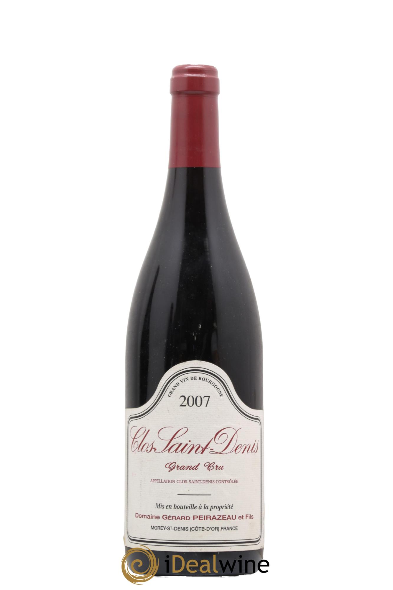 Clos Saint-Denis Grand Cru Peirazeau (Domaine) 2007 - Lot de 1 bouteille - 0