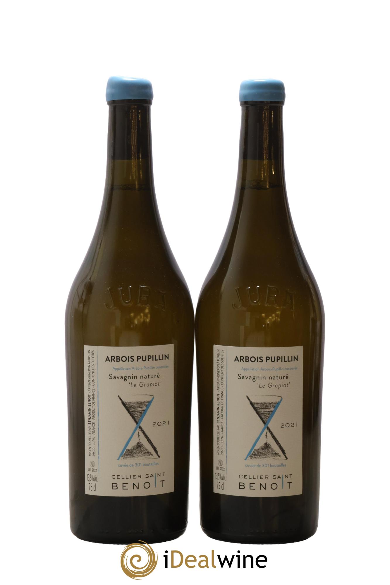 Arbois-Pupillin Le Grapiot Cellier Saint Benoît 2021 - Lot de 2 bouteilles - 0