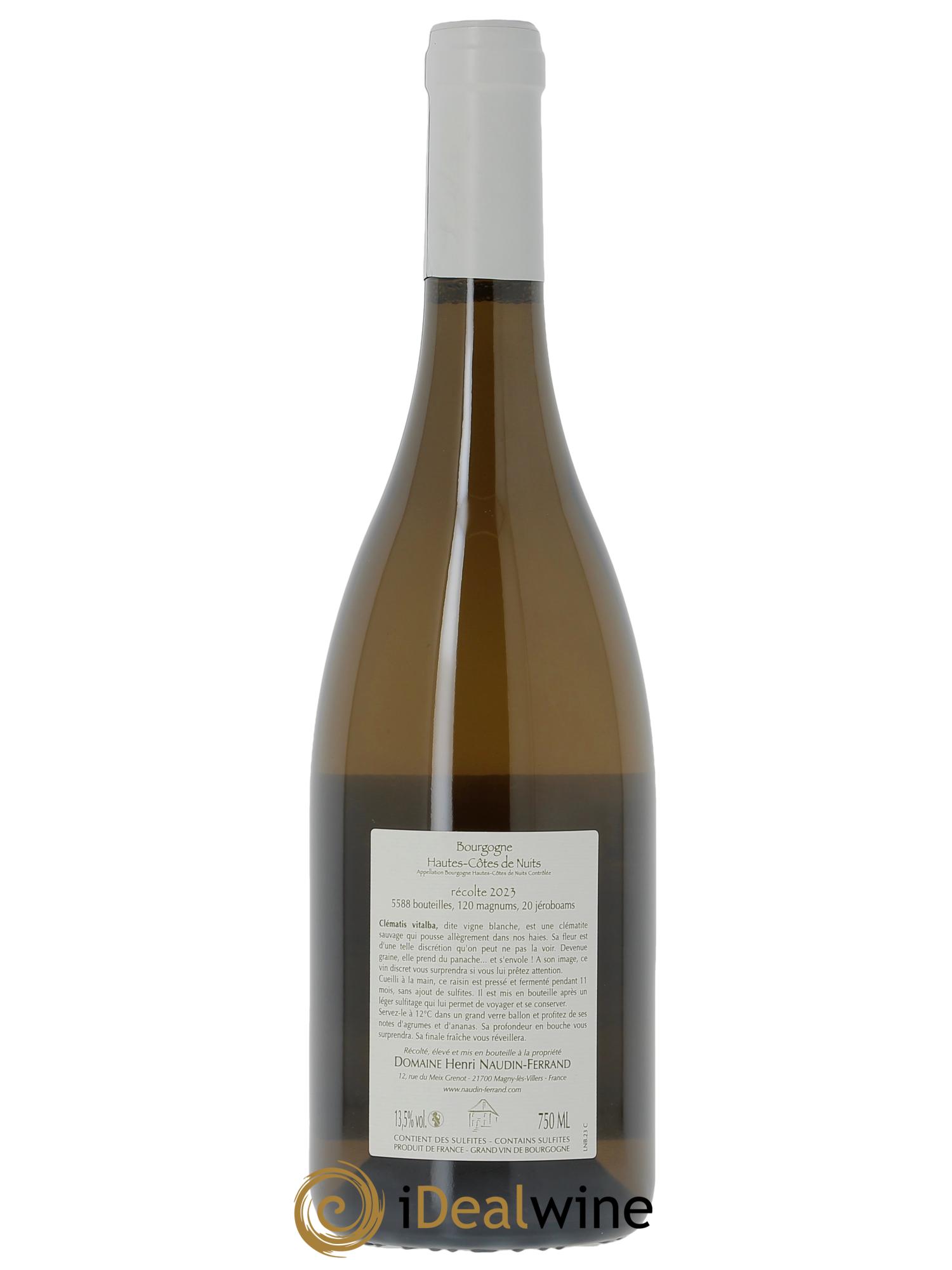 Hautes-Côtes de Nuits Clématis vitalba Naudin-Ferrand (Domaine)  2023 - Lot de 1 bouteille - 1