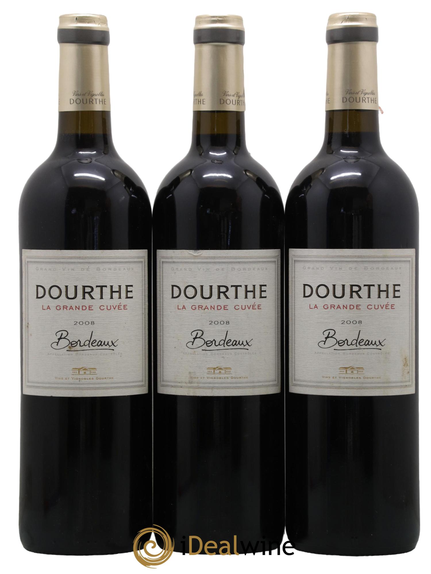 Bordeaux Supérieur La Grande Cuvee Dourthe 2008 - Lot de 3 bouteilles - 0