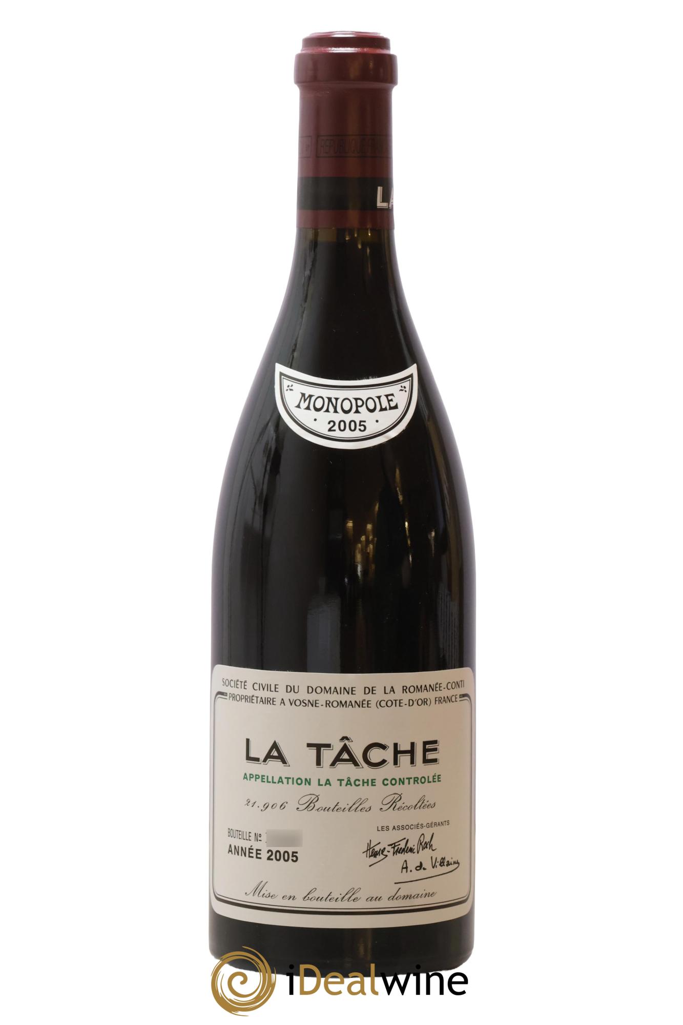 La Tâche Grand Cru Domaine de la Romanée-Conti 2005 - Lot of 1 bottle - 0