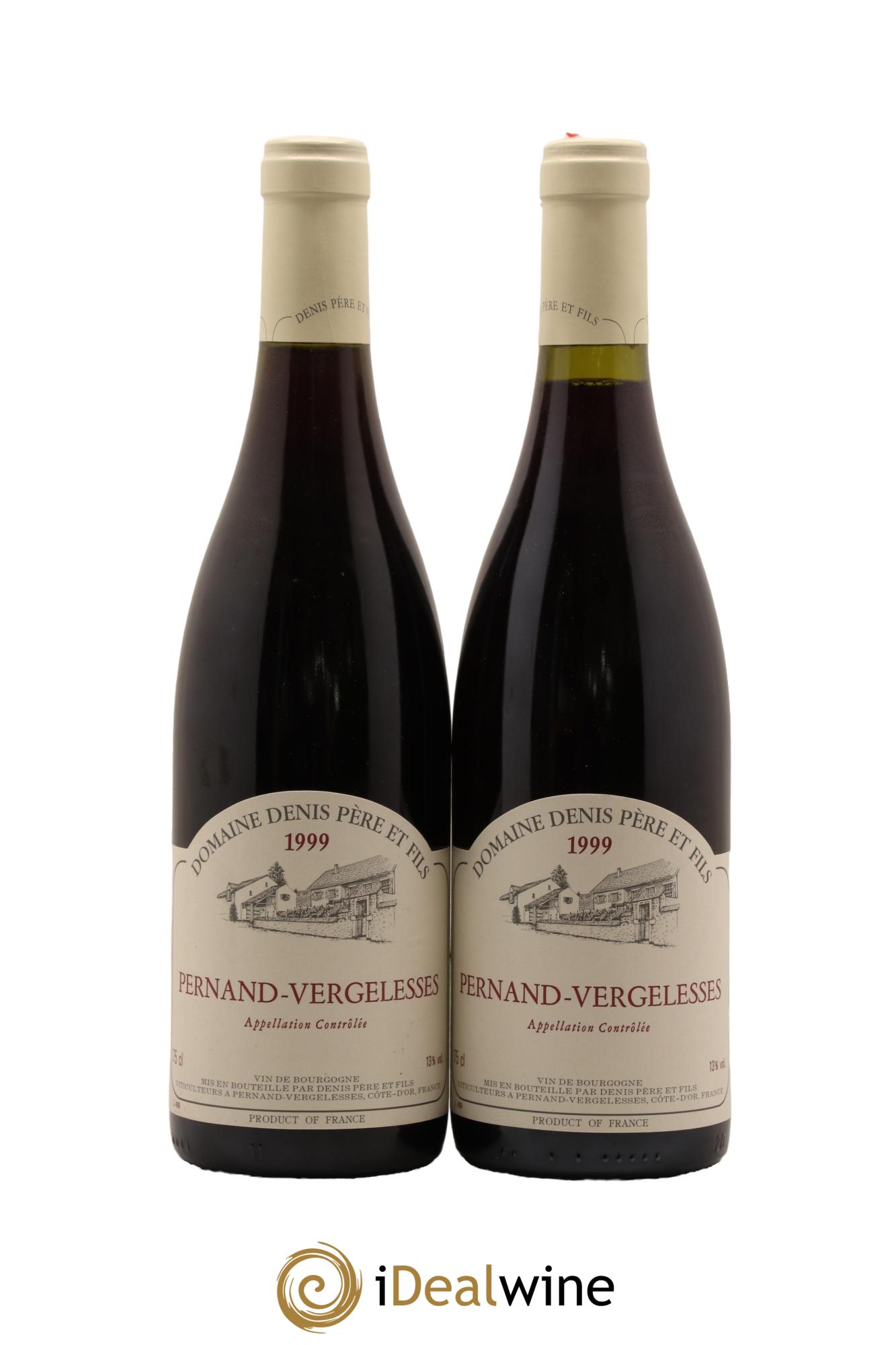 Pernand-Vergelesses Domaine Denis Pere et Fils 1999 - Lot de 2 bouteilles - 0
