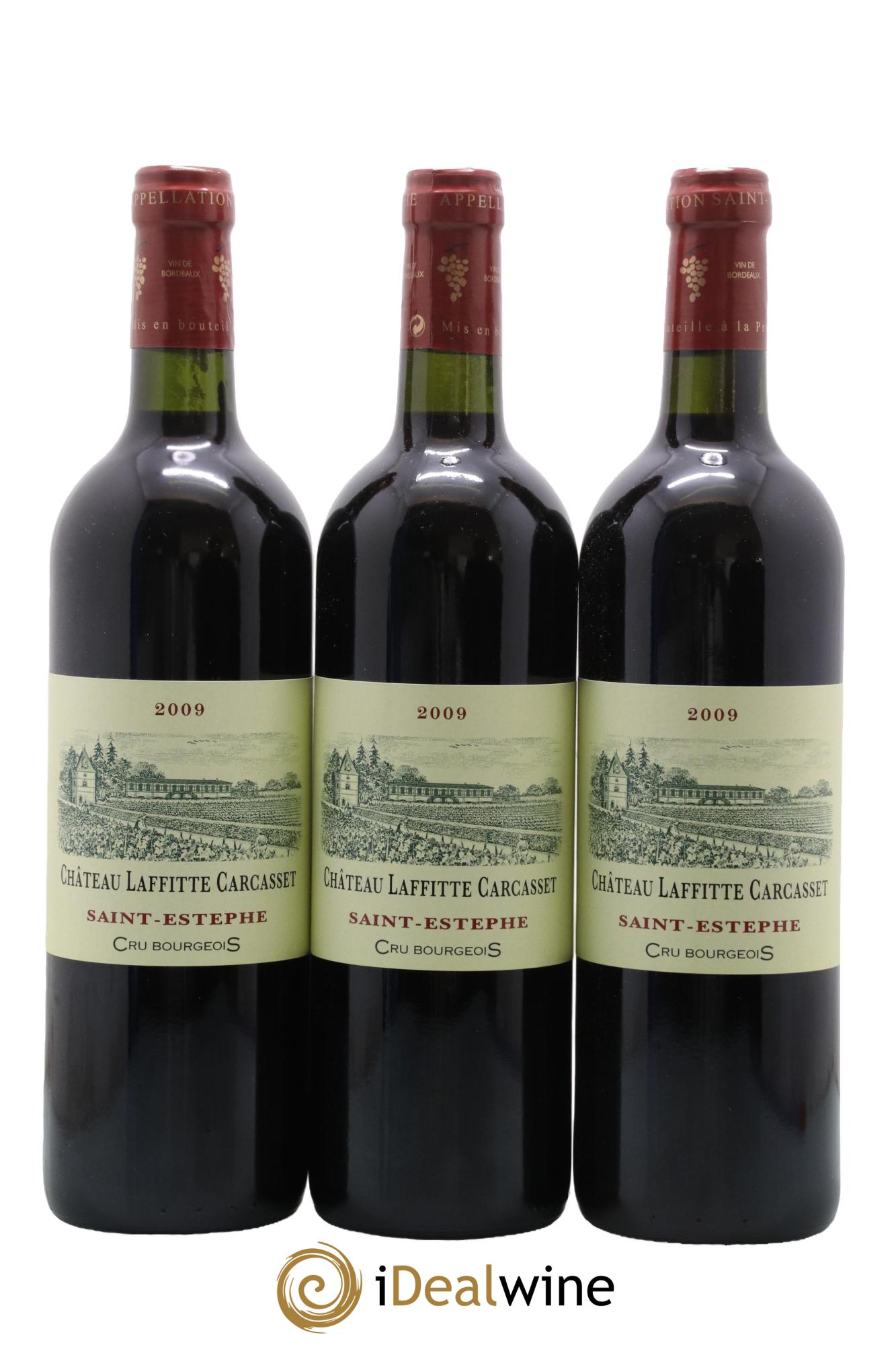 Château Laffitte Carcasset Cru Bourgeois 2009 - Lot de 3 bouteilles - 0