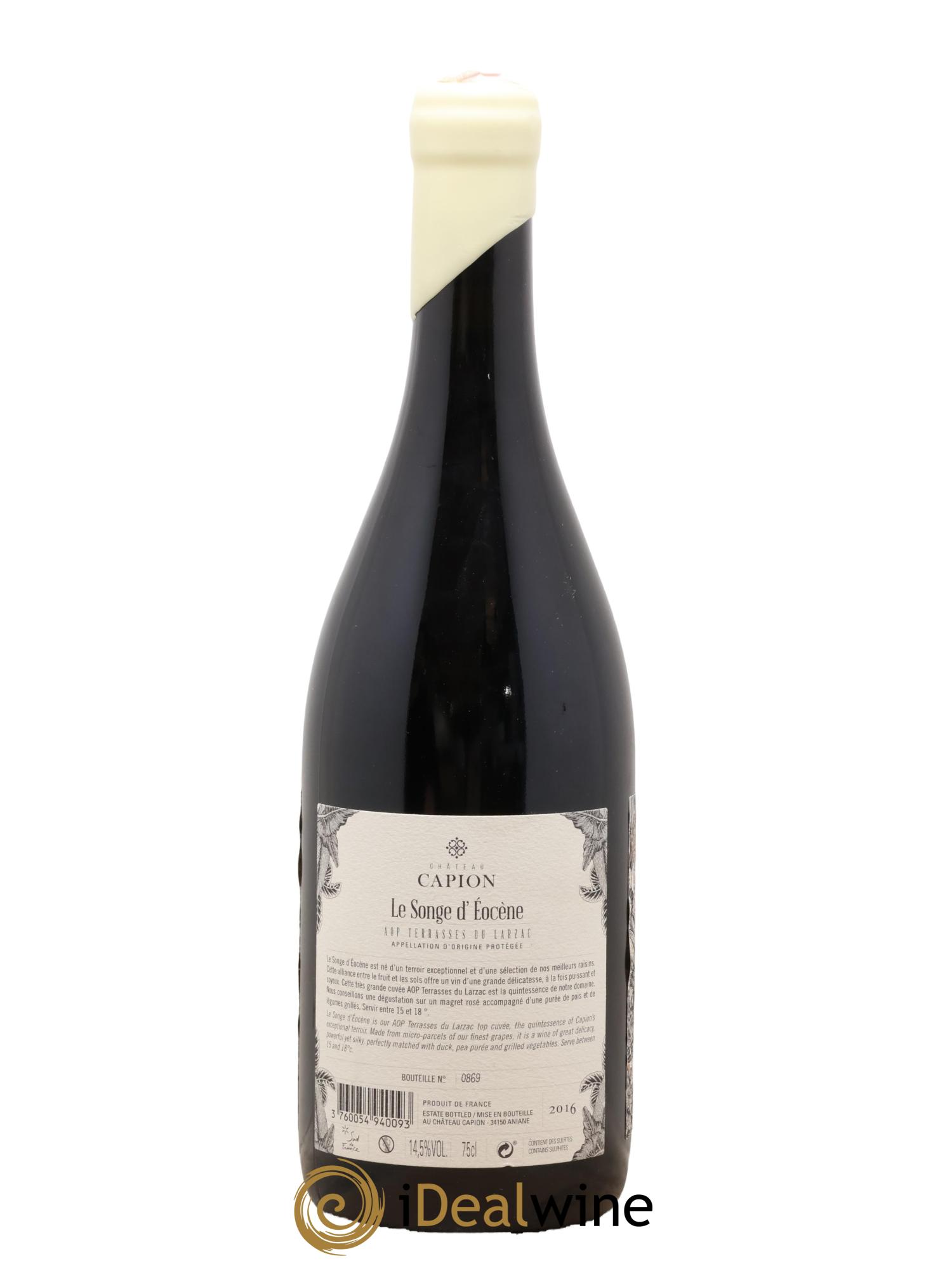 Coteaux du Languedoc Terrasses du Larzac Songe d'Eocène Capion 2016 - Lot de 1 bouteille - 1