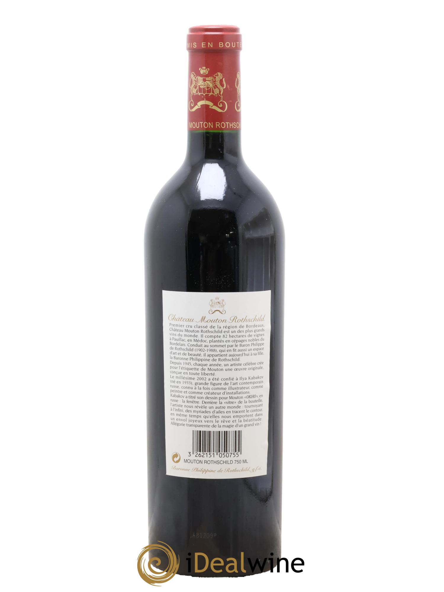Château Mouton Rothschild 1er Grand Cru Classé 2002 - Lot of 1 bottle - 1