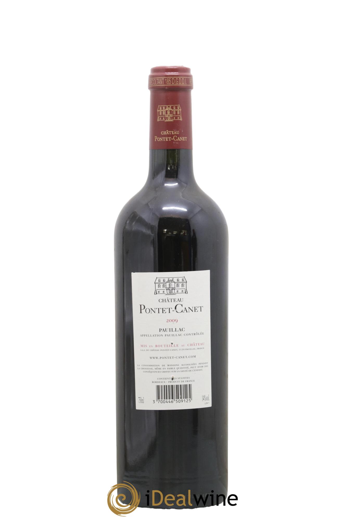 Château Pontet Canet 5ème Grand Cru Classé 2009 - Lot de 1 bouteille - 1