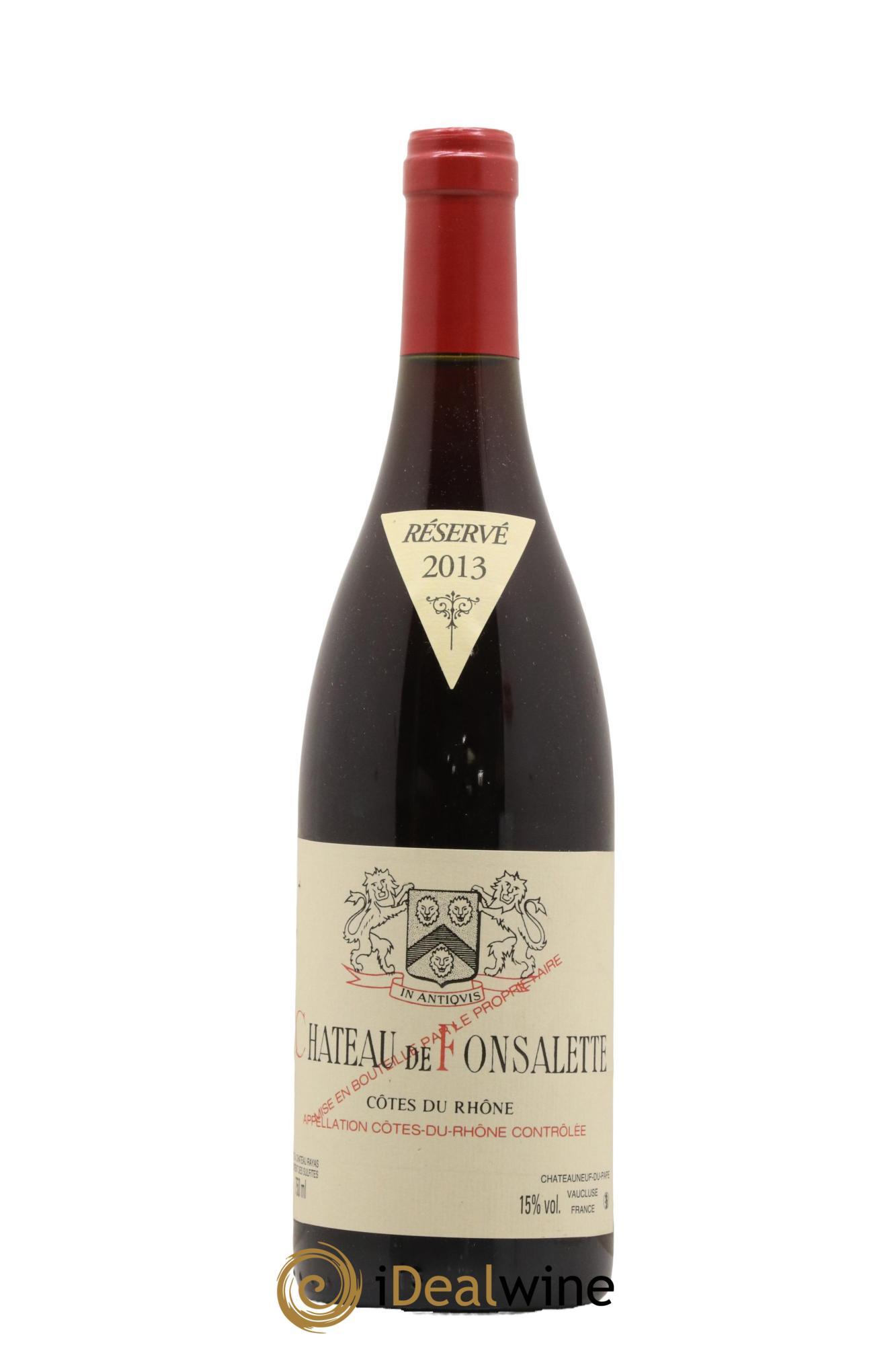 Côtes-du-Rhône Château de Fonsalette Emmanuel Reynaud 2013 - Lot de 1 bouteille - 0