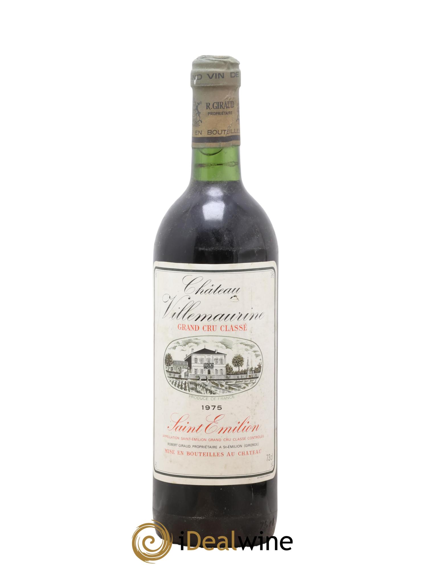 Château Villemaurine Grand Cru Classé 1975 - Lot of 1 bottle - 0