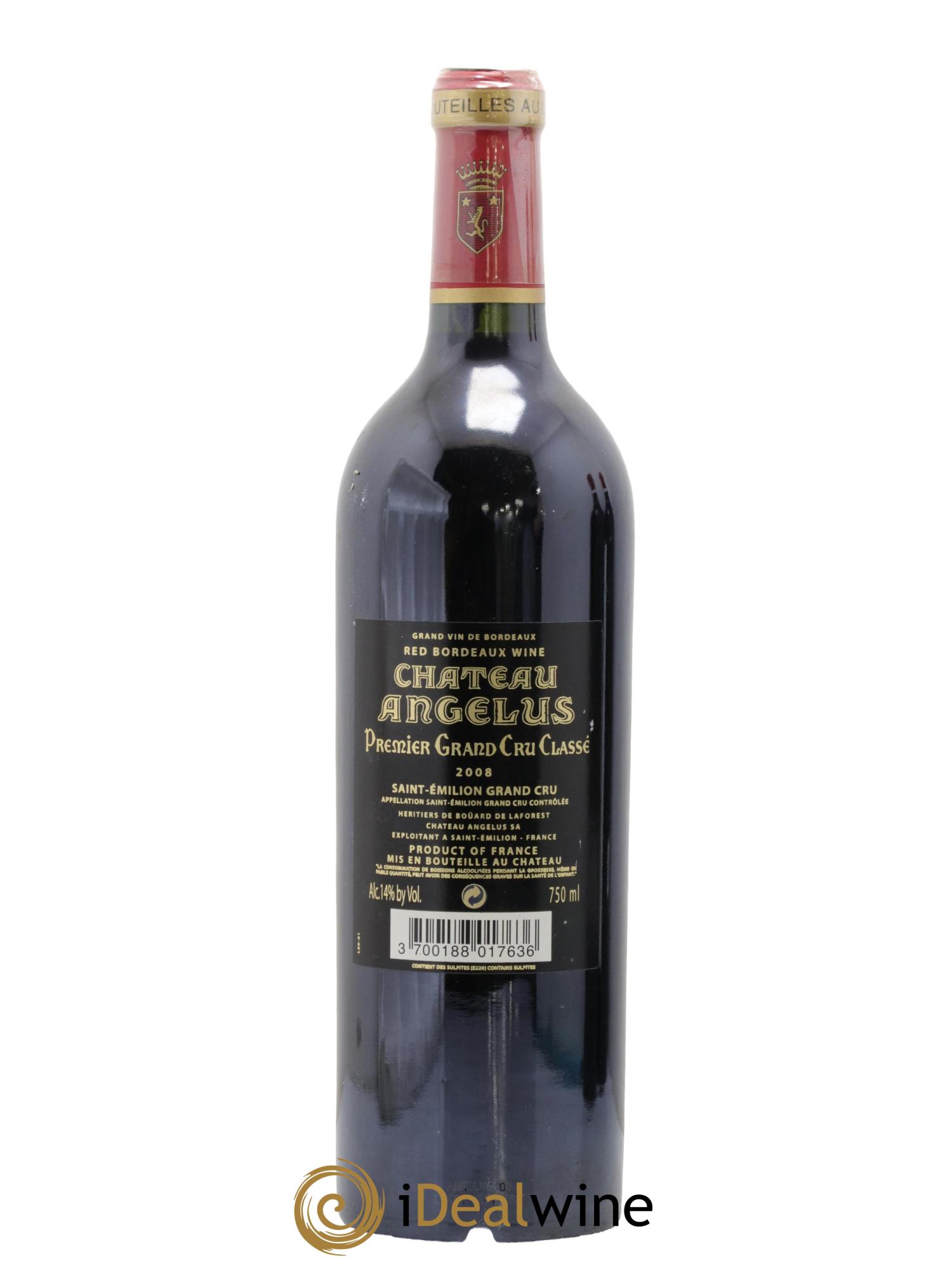 Château Angélus 1er Grand Cru Classé A 2008 - Lot of 1 bottle - 1