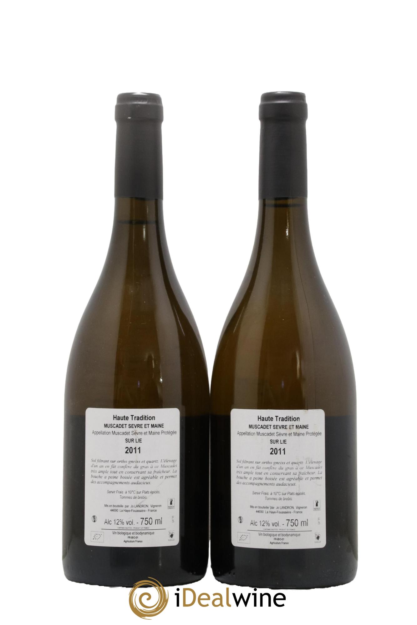 Muscadet-Sèvre-et-Maine Haute Tradition Jo Landron 2011 - Lot de 2 bouteilles - 1