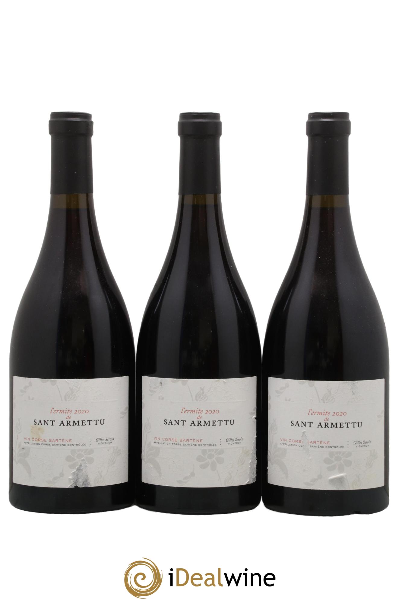 Vin de Corse Sartène L'Ermite de Sant Armettu 2020 - Lot de 3 bouteilles - 0