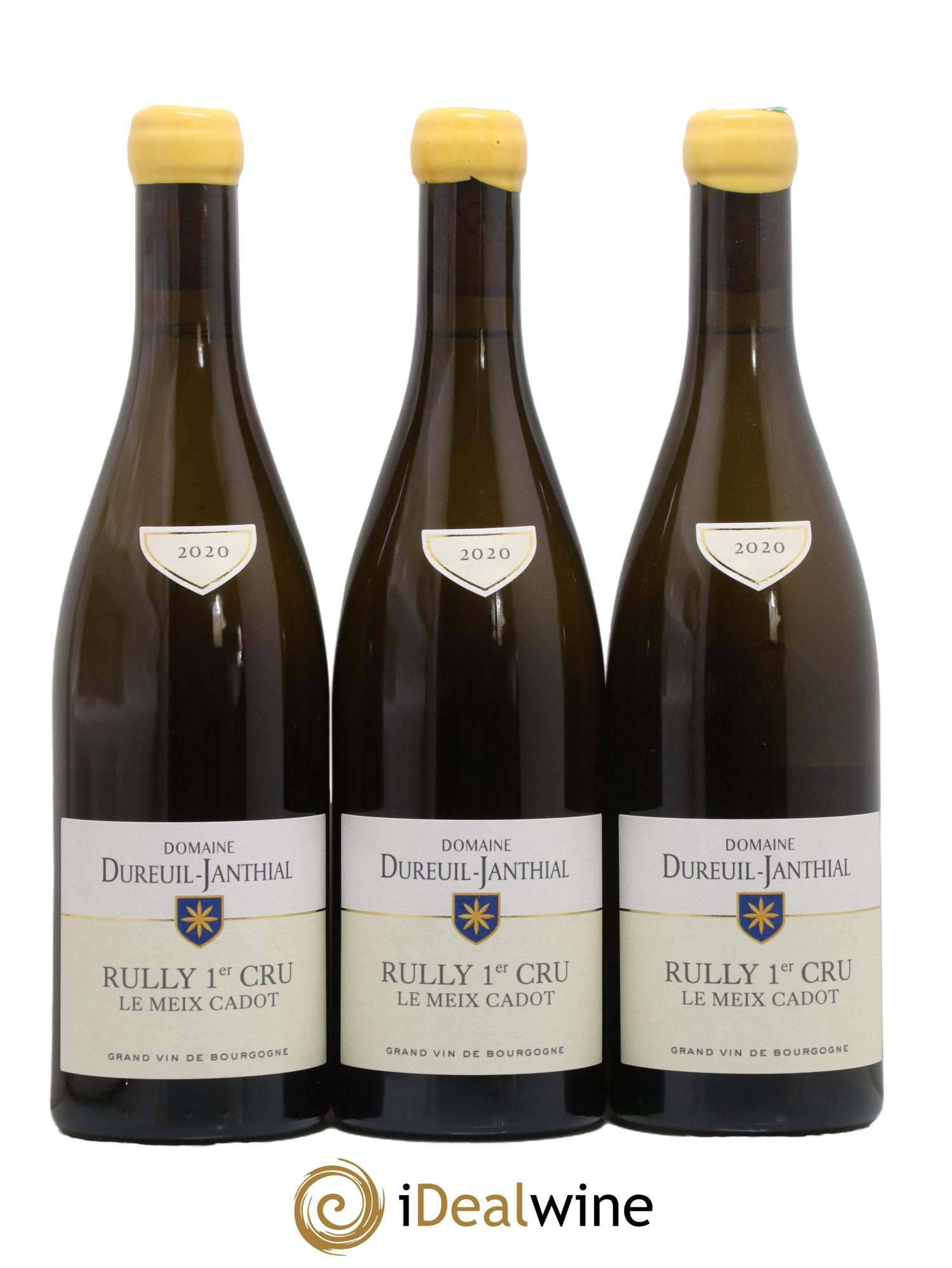 Rully 1er Cru Le Meix Cadot Vincent Dureuil-Janthial 2020 - Lot de 3 bouteilles - 0