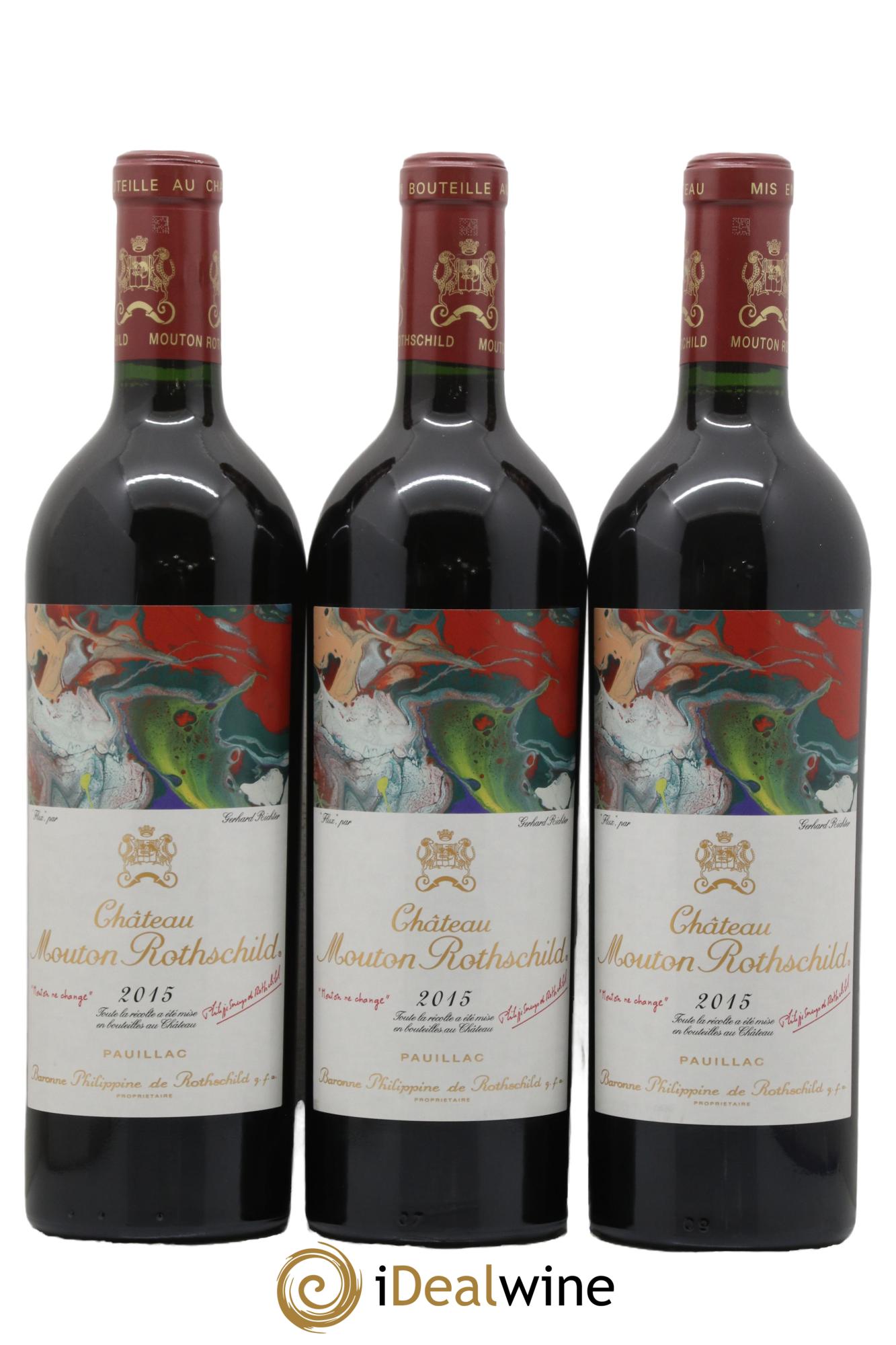 Château Mouton Rothschild 1er Grand Cru Classé 2015 - Lot of 3 bottles - 0