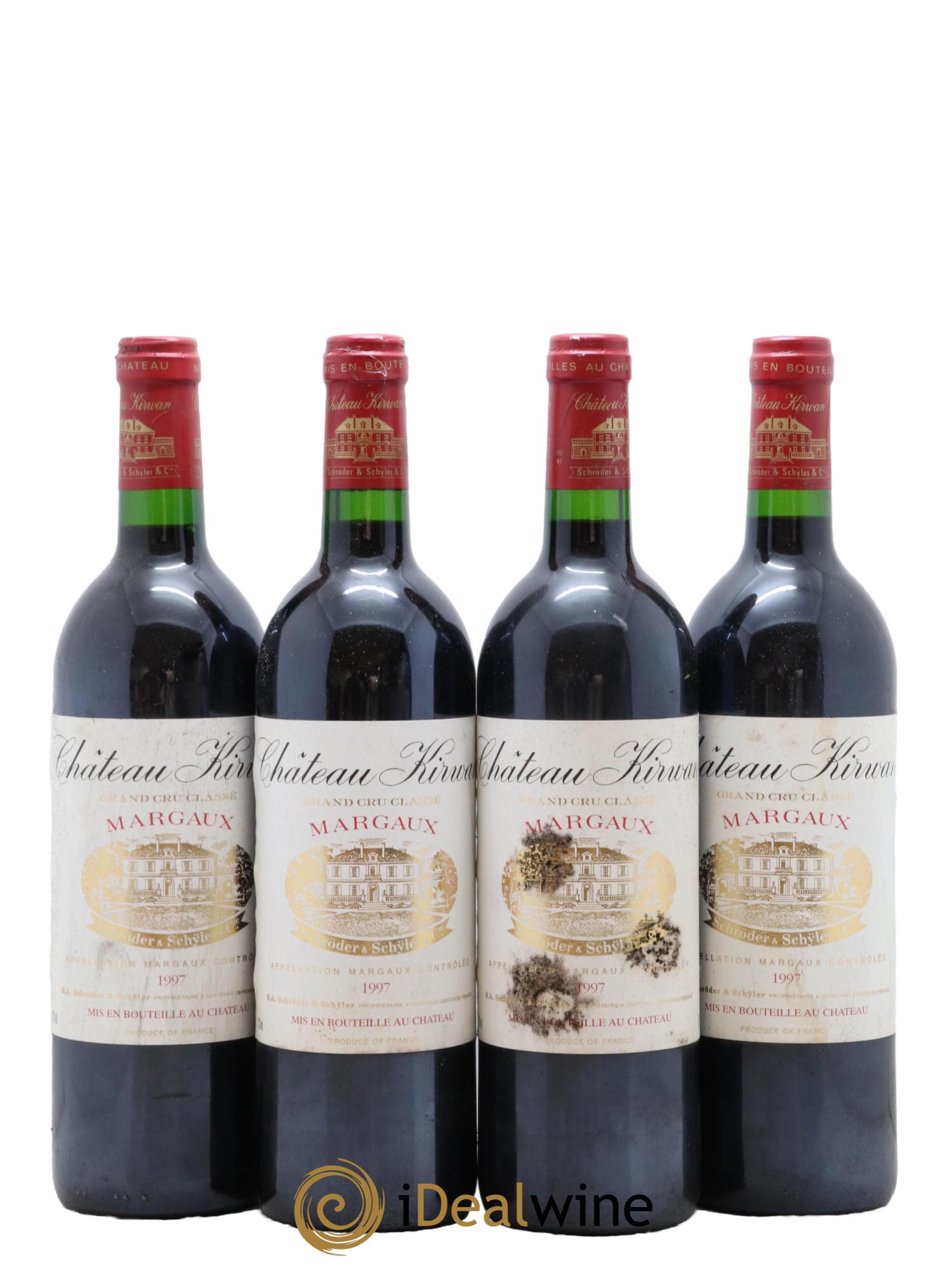 Château Kirwan 3ème Grand Cru Classé 1997 - Lot de 4 bouteilles - 0