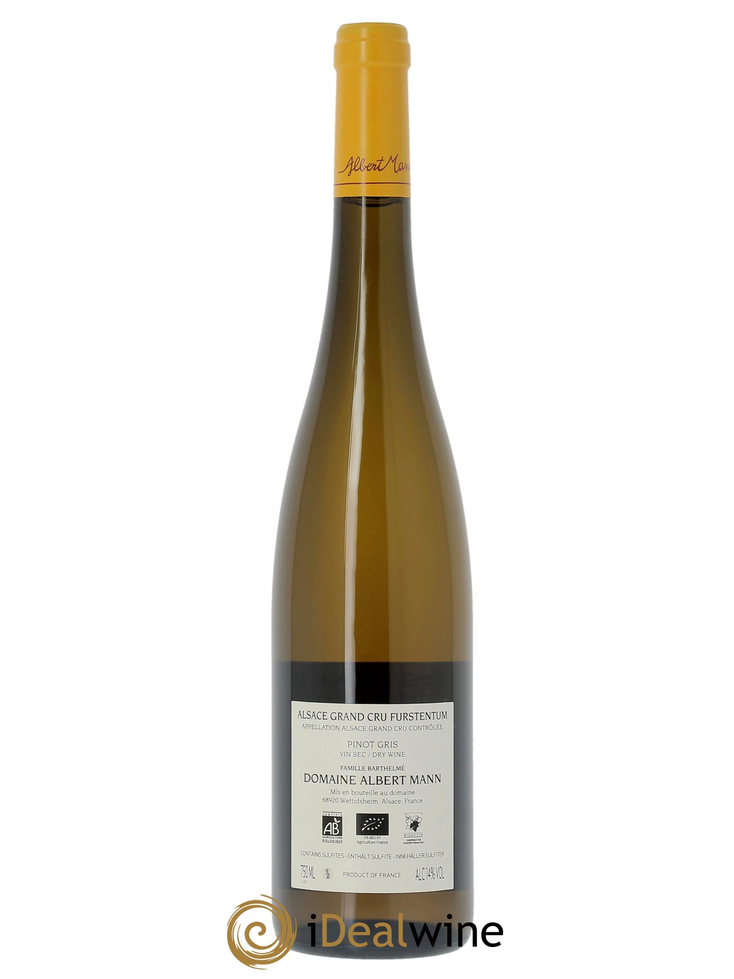 Alsace Pinot Gris Grand Cru Furstentum Albert Mann  2022 - Lotto di 1 bottiglia - 1