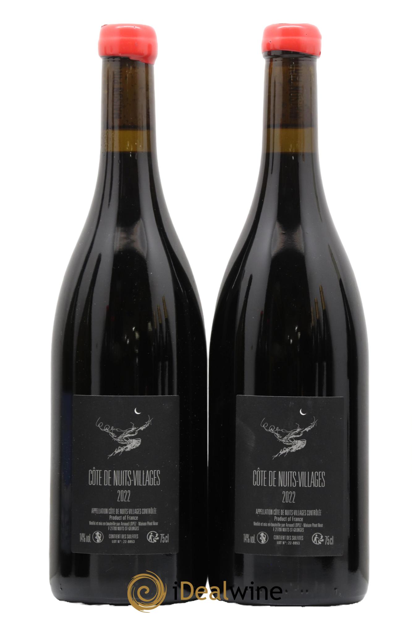 Côte de Nuits-Villages Arnaud Lopez 2022 - Lot de 2 bouteilles - 1