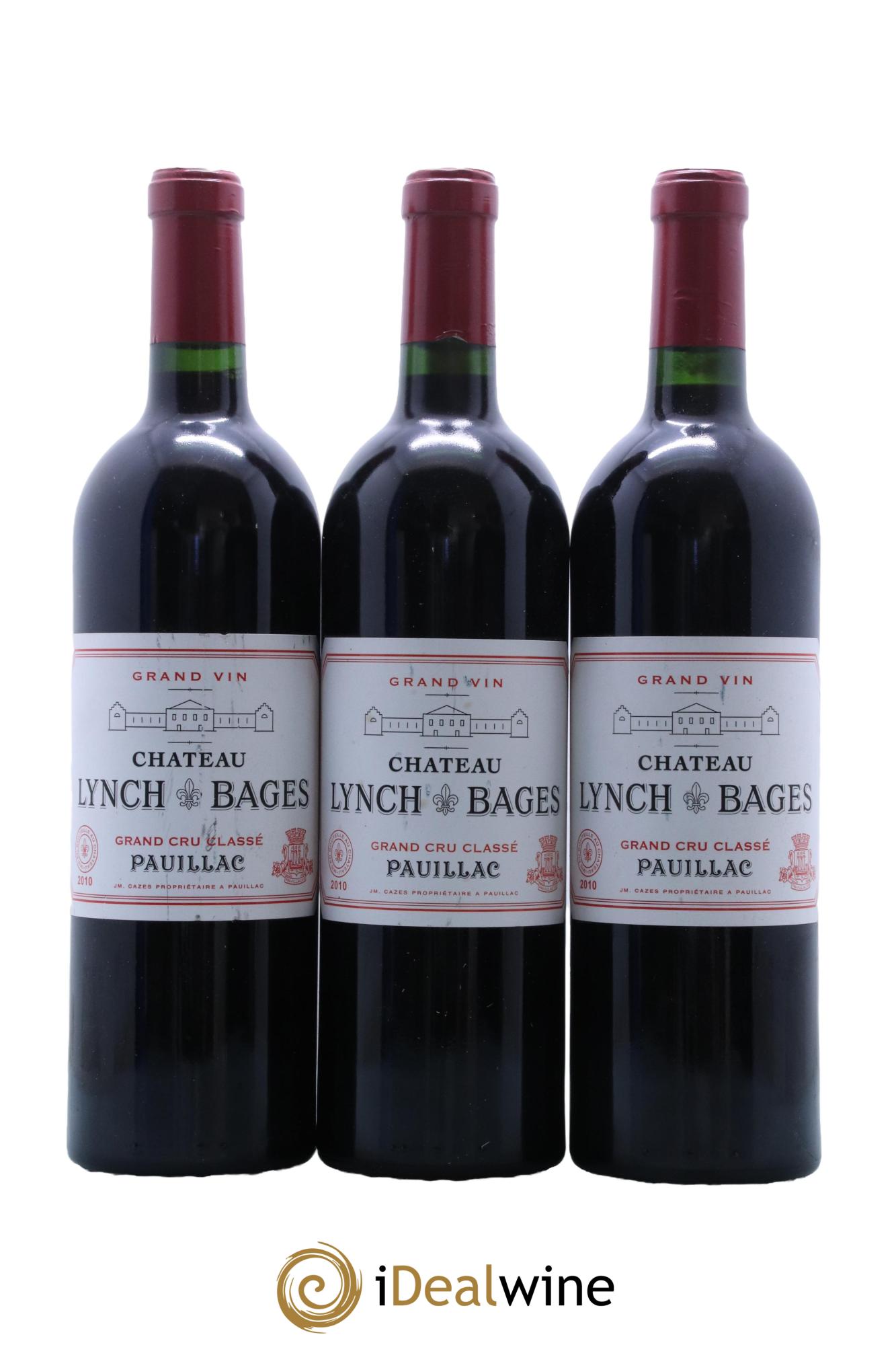Château Lynch Bages 5ème Grand Cru Classé 2010 - Lot de 3 bouteilles - 0