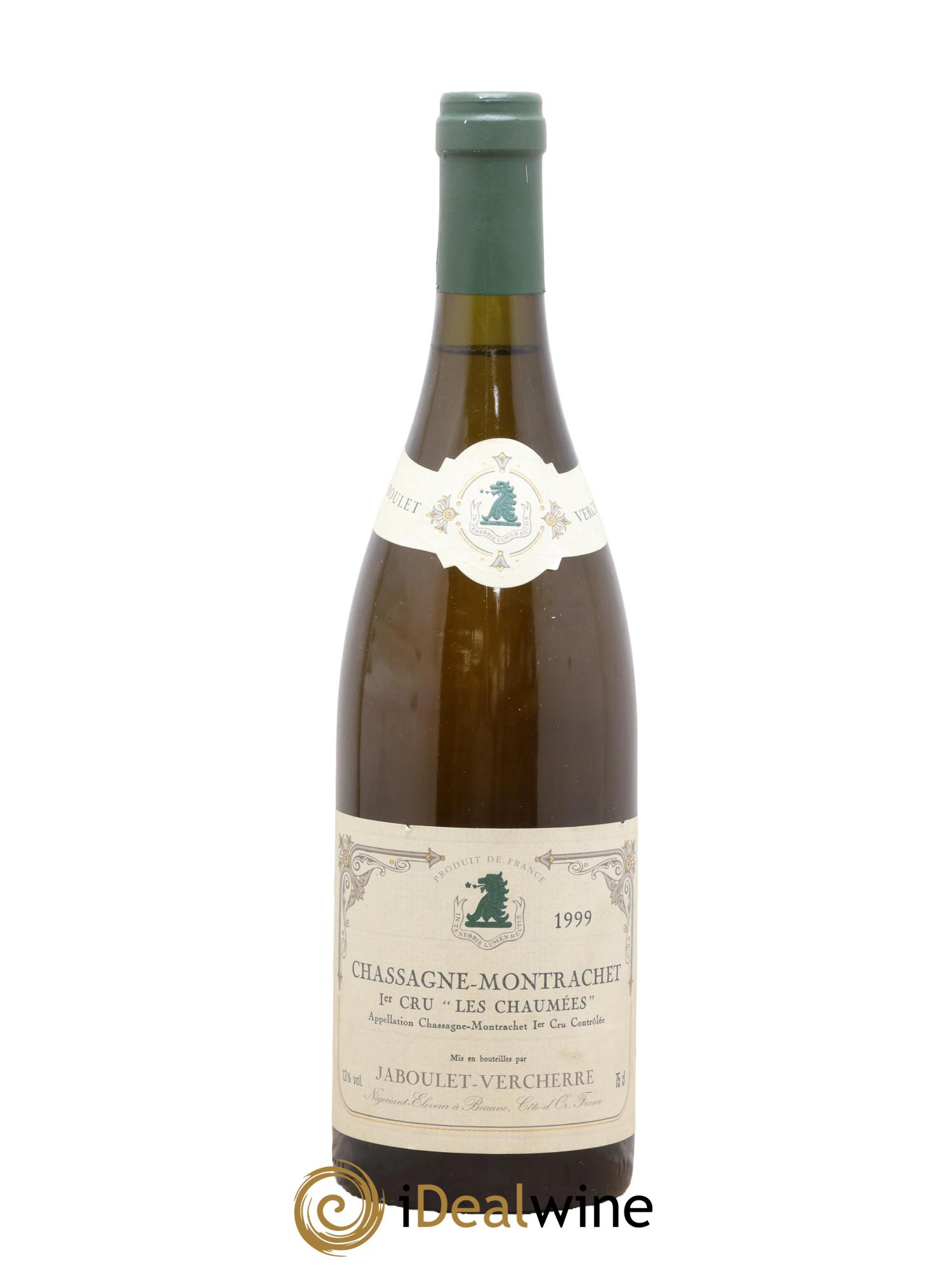 Chassagne-Montrachet 1er Cru Les Chaumées Jaboulet Vercherre 1999 - Lot of 1 bottle - 0