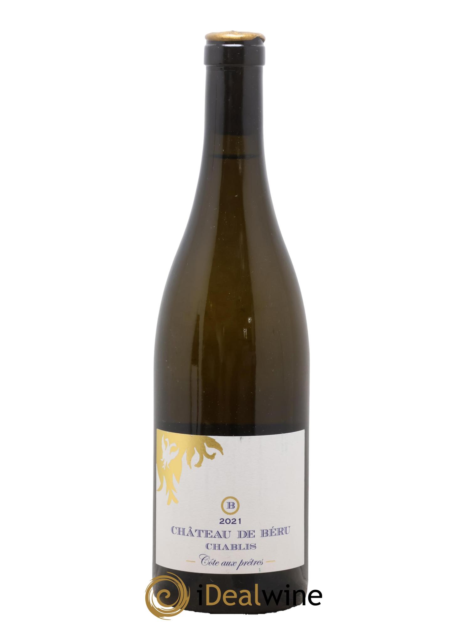 Chablis Côte aux prêtres Château de Béru 2021 - Lot de 1 bouteille - 0