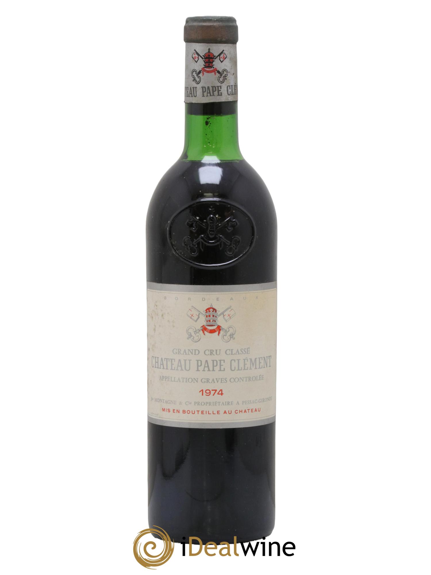 Château Pape Clément Cru Classé de Graves 1974 - Lot de 1 bouteille - 0