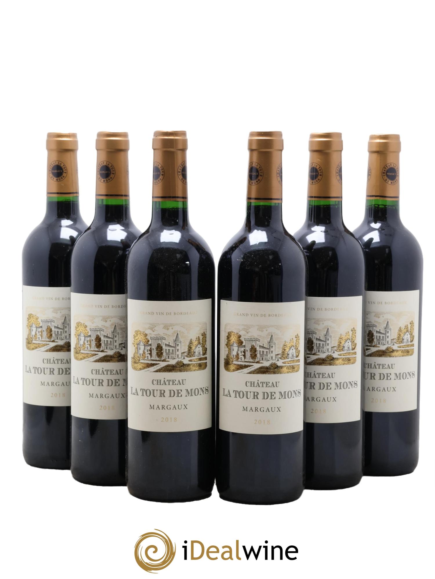 Château la Tour de Mons Cru Bourgeois 2018 - Lotto di 6 bottiglie - 0