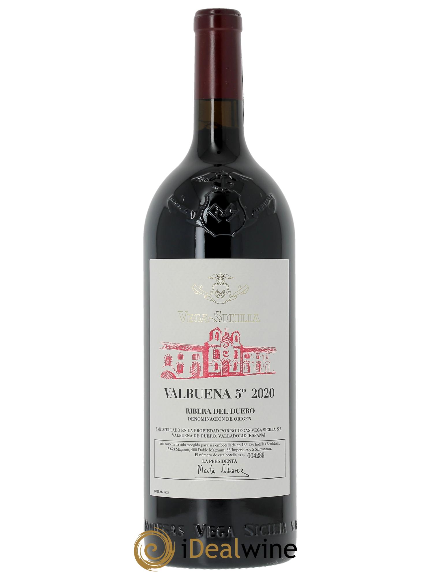 Ribera Del Duero DO Vega Sicilia Valbuena 5 ano Famille Alvarez  2020 - Lot of 1 magnum - 1