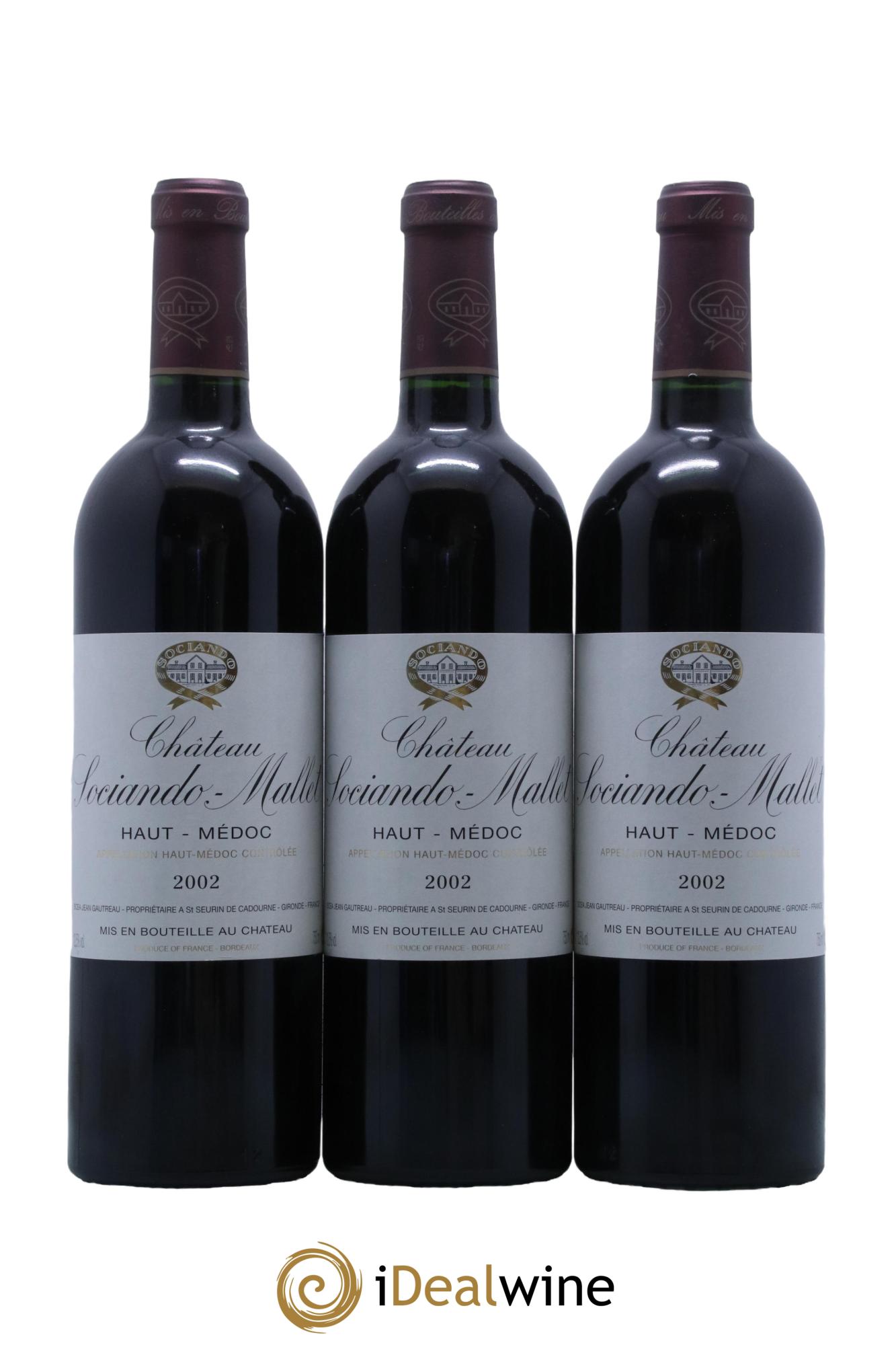 Château Sociando Mallet 2002 - Lot de 12 bouteilles - 4