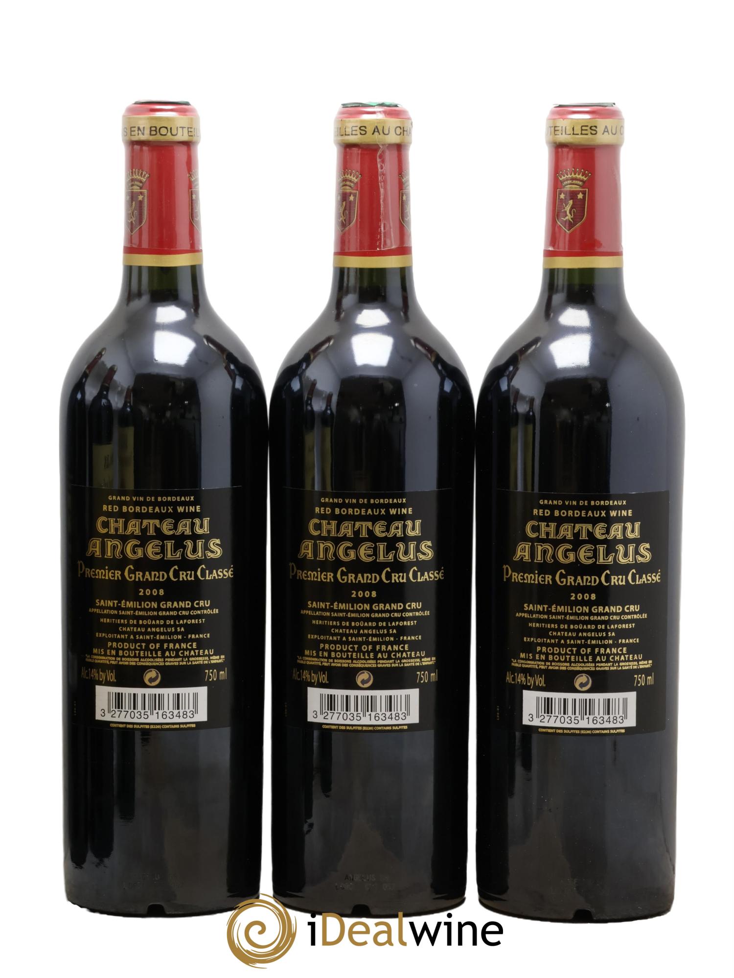 Château Angélus 1er Grand Cru Classé A 2008 - Lot of 6 bottles - 3