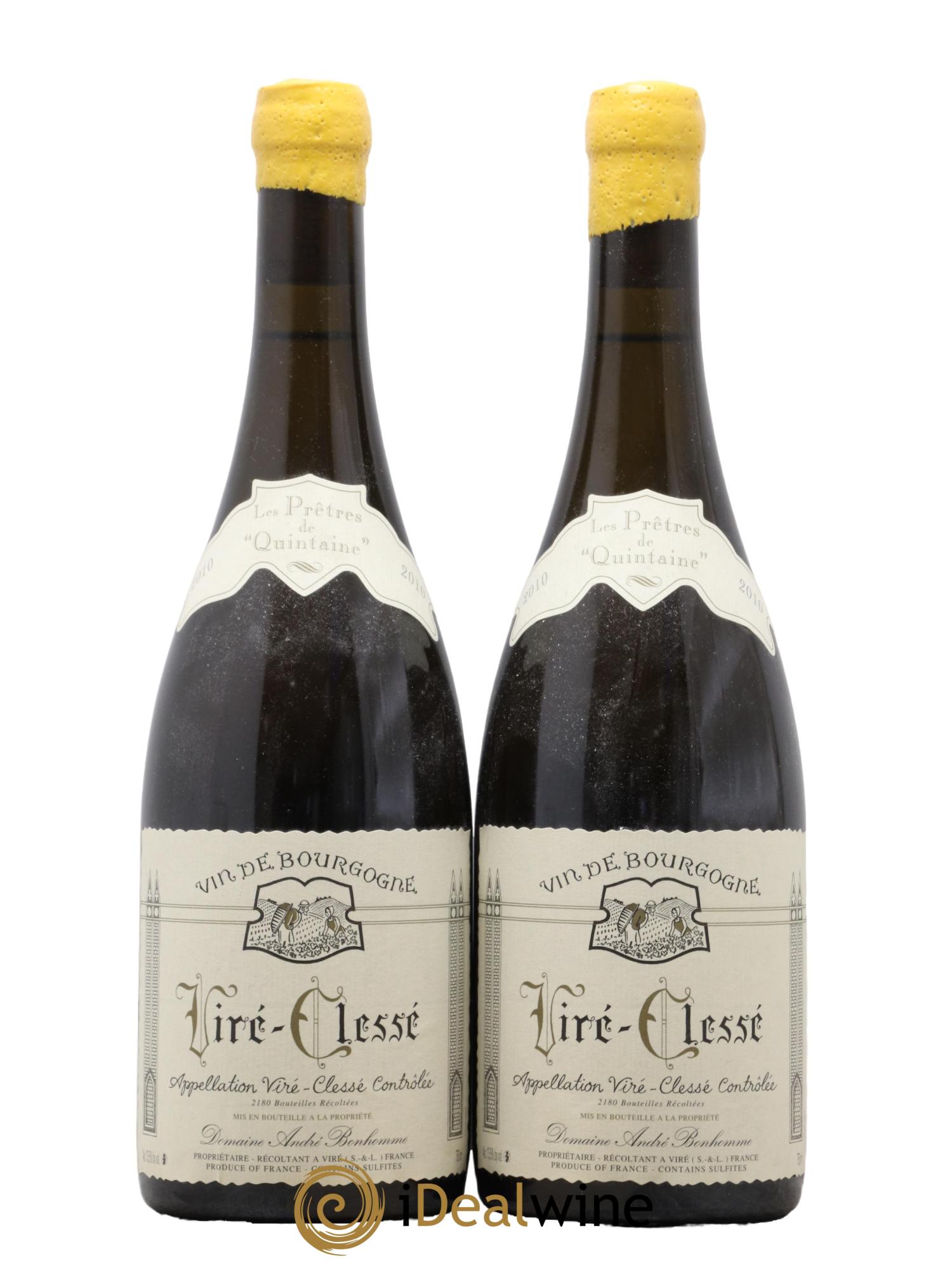 Viré-Clessé Les Prêtres de Quintaine Domaine André Bonhomme 2010 - Lot de 2 bouteilles - 0
