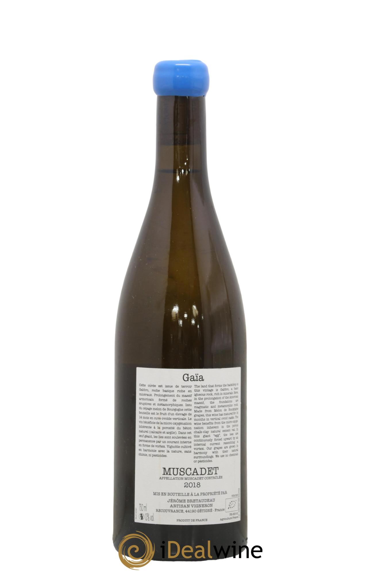 Muscadet-Sèvre-et-Maine Gaia Jérôme Bretaudeau - Domaine de Bellevue 2018 - Lot de 1 bouteille - 1