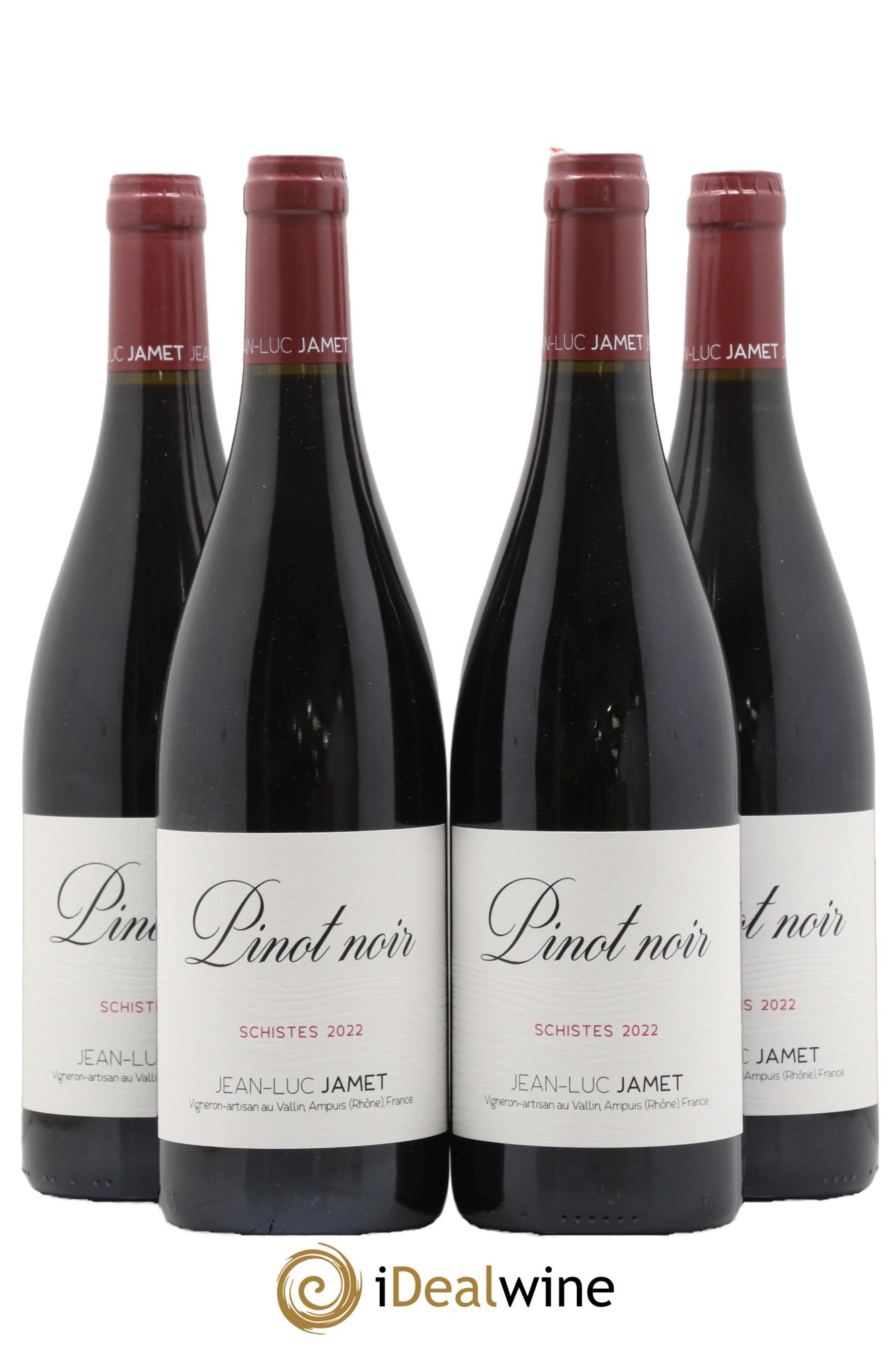 Collines Rhodaniennes Pinot Noir Schistes Jean Luc Jamet 2022 - Lot de 4 bouteilles - 0