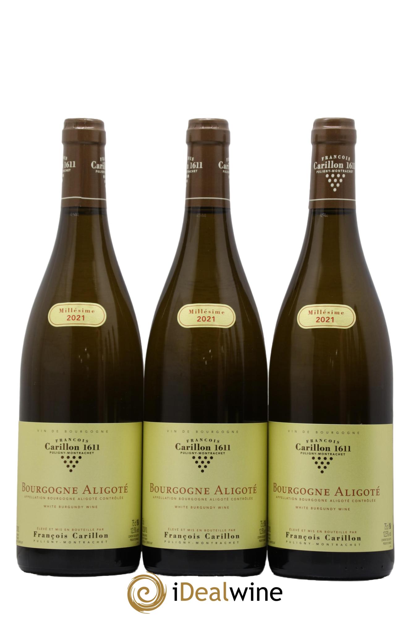 Bourgogne Aligoté François Carillon 2021 - Lot de 3 bouteilles - 0