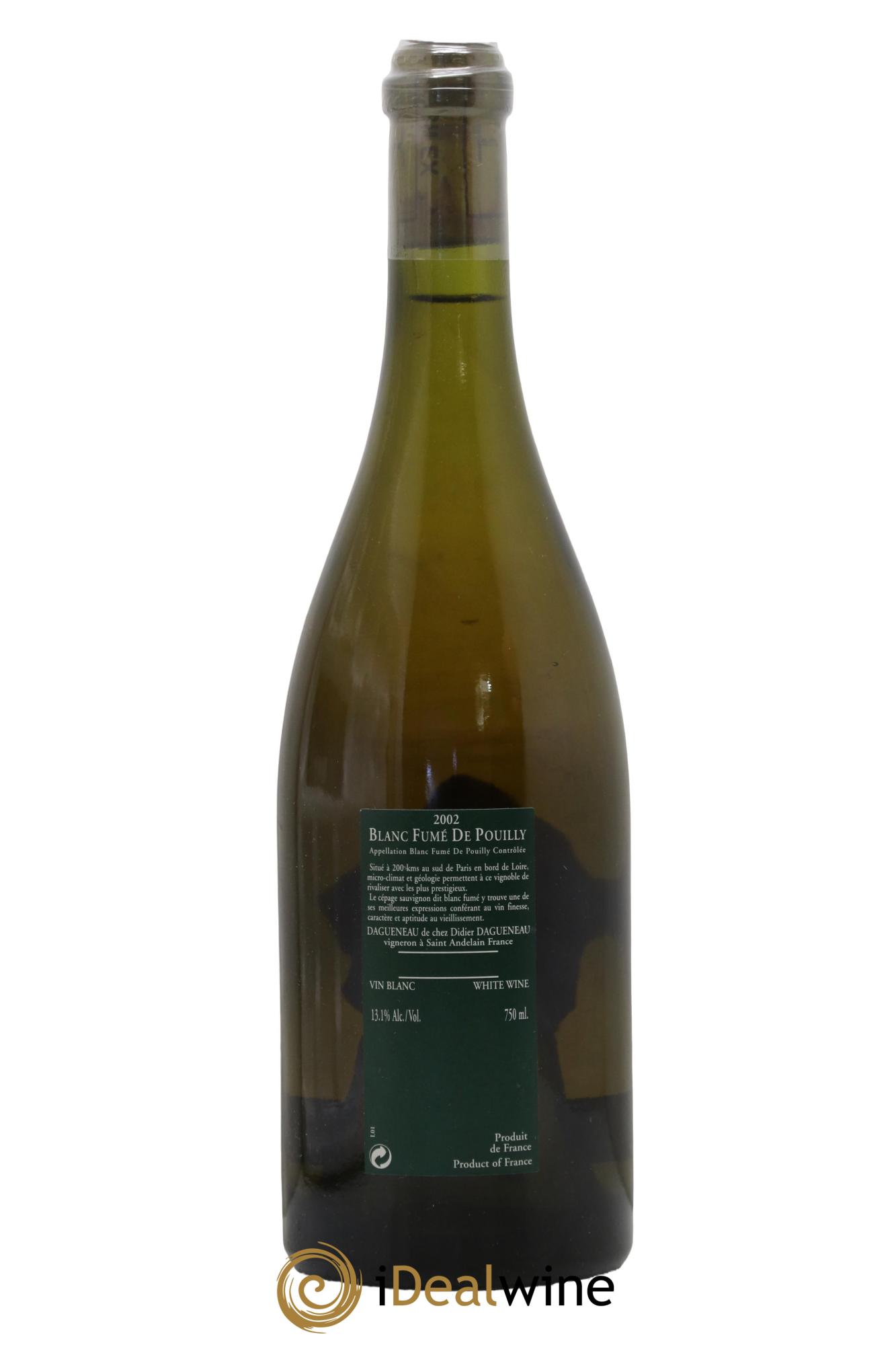 Vin de France (anciennement Pouilly-Fumé) Silex Dagueneau (Domaine Didier - Louis-Benjamin) 2002 - Posten von 1 Flasche - 1
