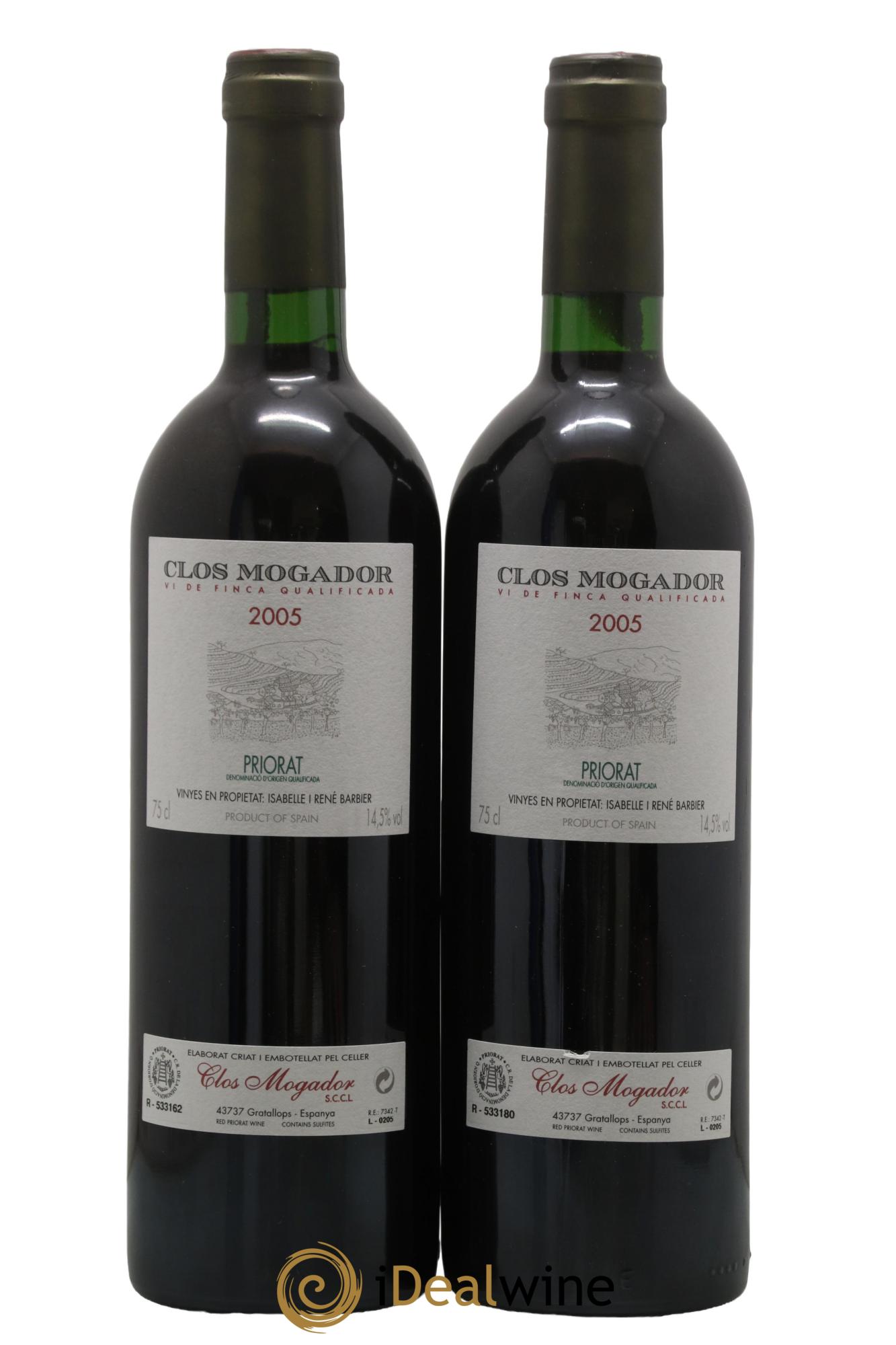 Priorat Clos Mogador DOCA René Barbier 2005 - Lotto di 2 bottiglie - 0