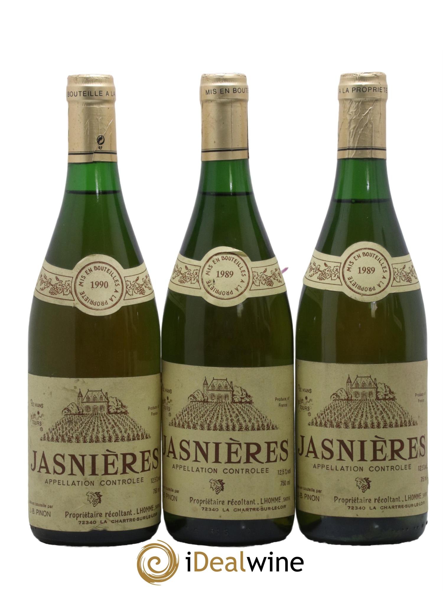 Jasnières Domaine Pinon 1989 - Lot de 3 bouteilles - 0