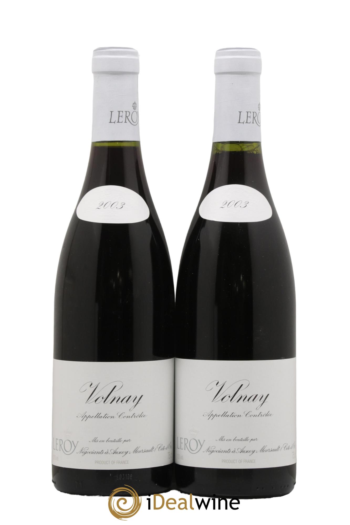 Volnay Leroy SA 2003 - Posten von 2 Flaschen - 0