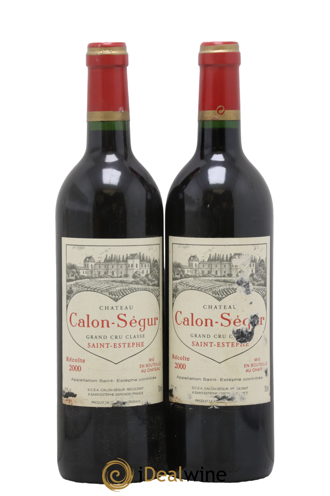 Château Calon Ségur 3ème Grand Cru Classé 2000 - Lotto di 2 bottiglie - 0