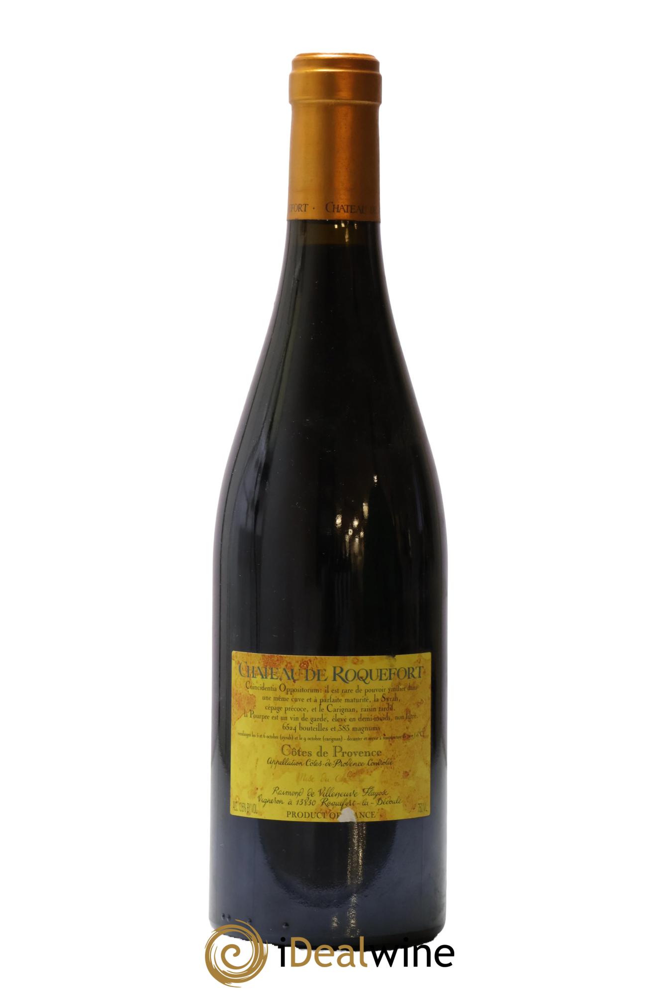 Côtes de Provence Pourpre Château de Roquefort 2000 - Lot of 1 bottle - 1