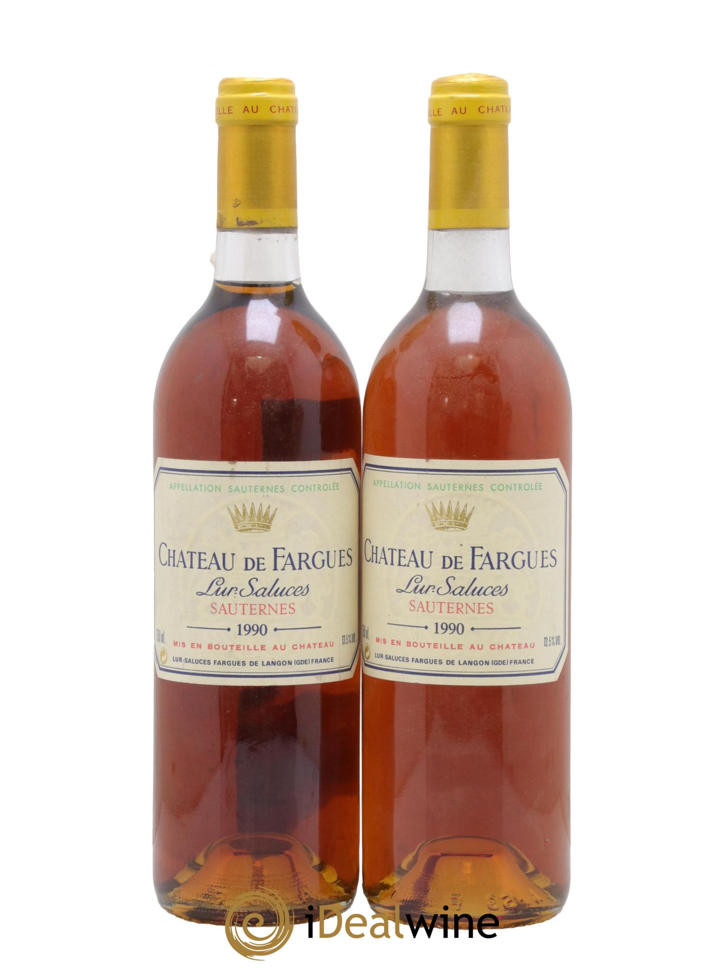 Château de Fargues 1990 - Lot de 2 bouteilles - 0