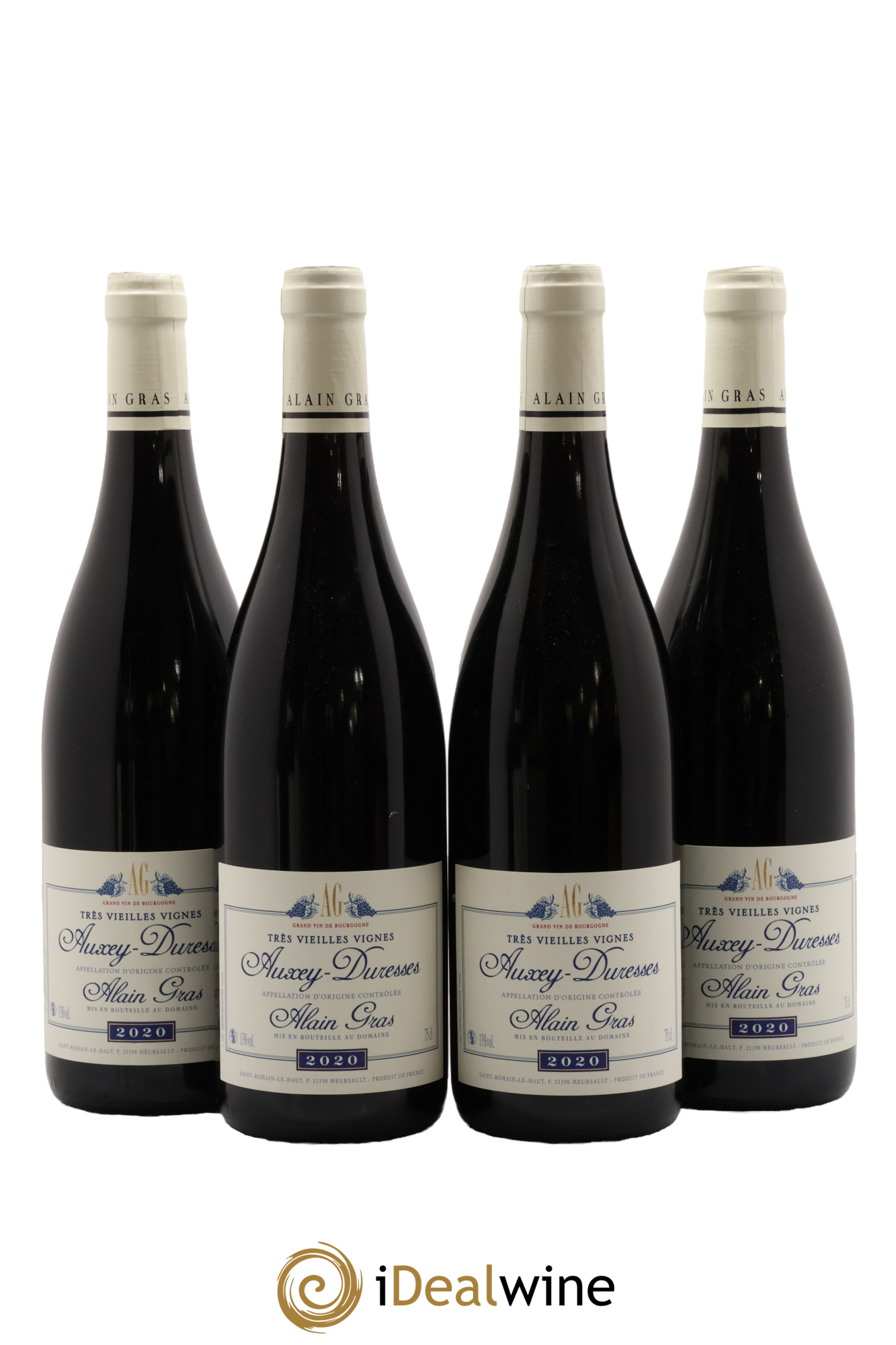 Auxey-Duresses Très Vieilles Vignes Alain Gras 2020 - Lot de 4 bouteilles - 0