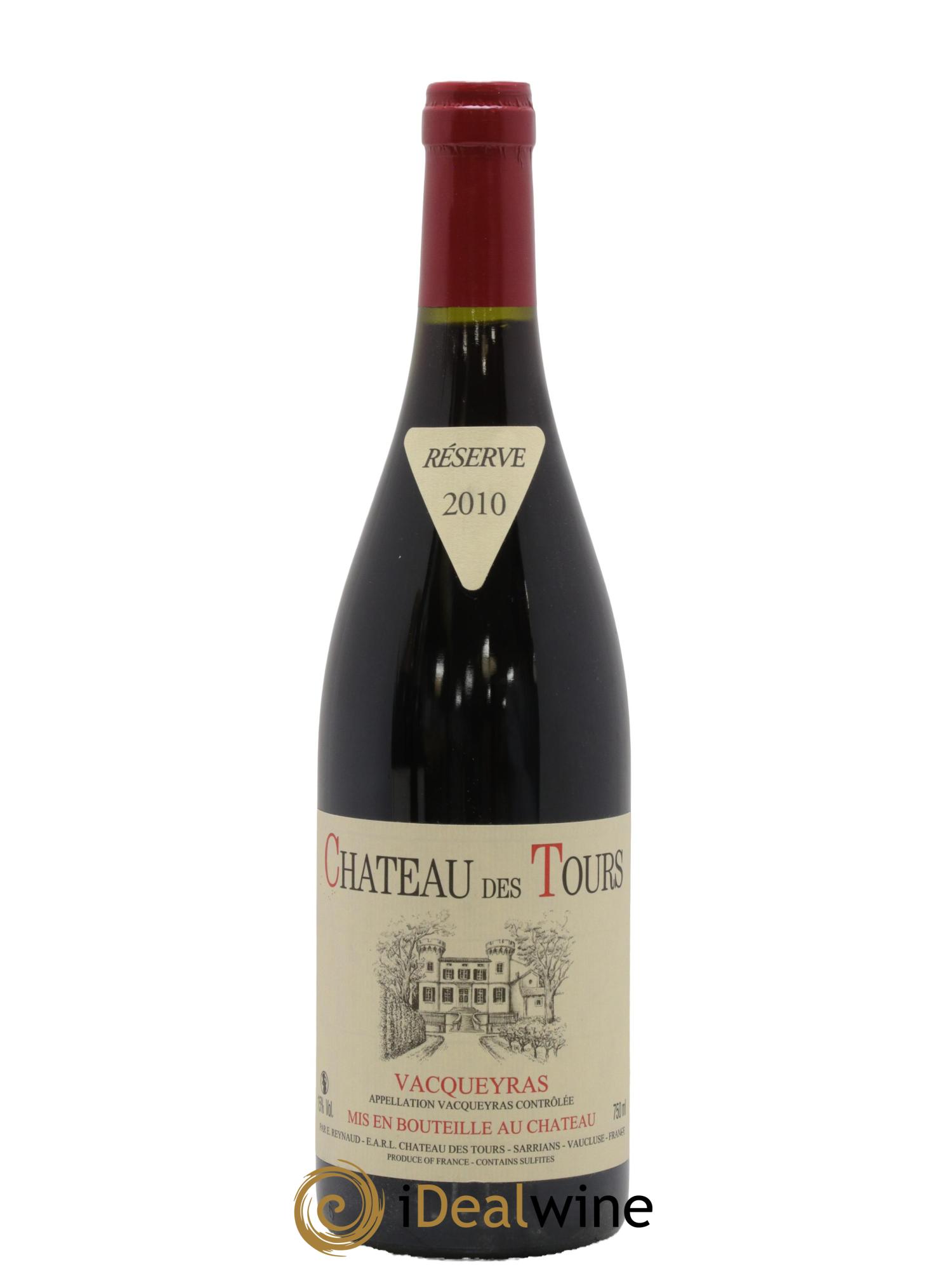 Vacqueyras Château des Tours Emmanuel Reynaud 2010 - Lot de 1 bouteille - 0