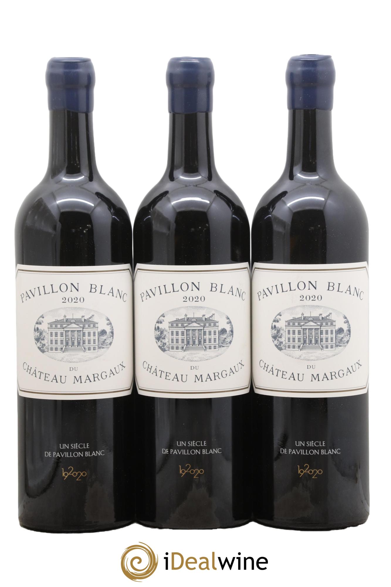 Pavillon Blanc du Château Margaux 2020 - Lotto di 3 bottiglie - 0