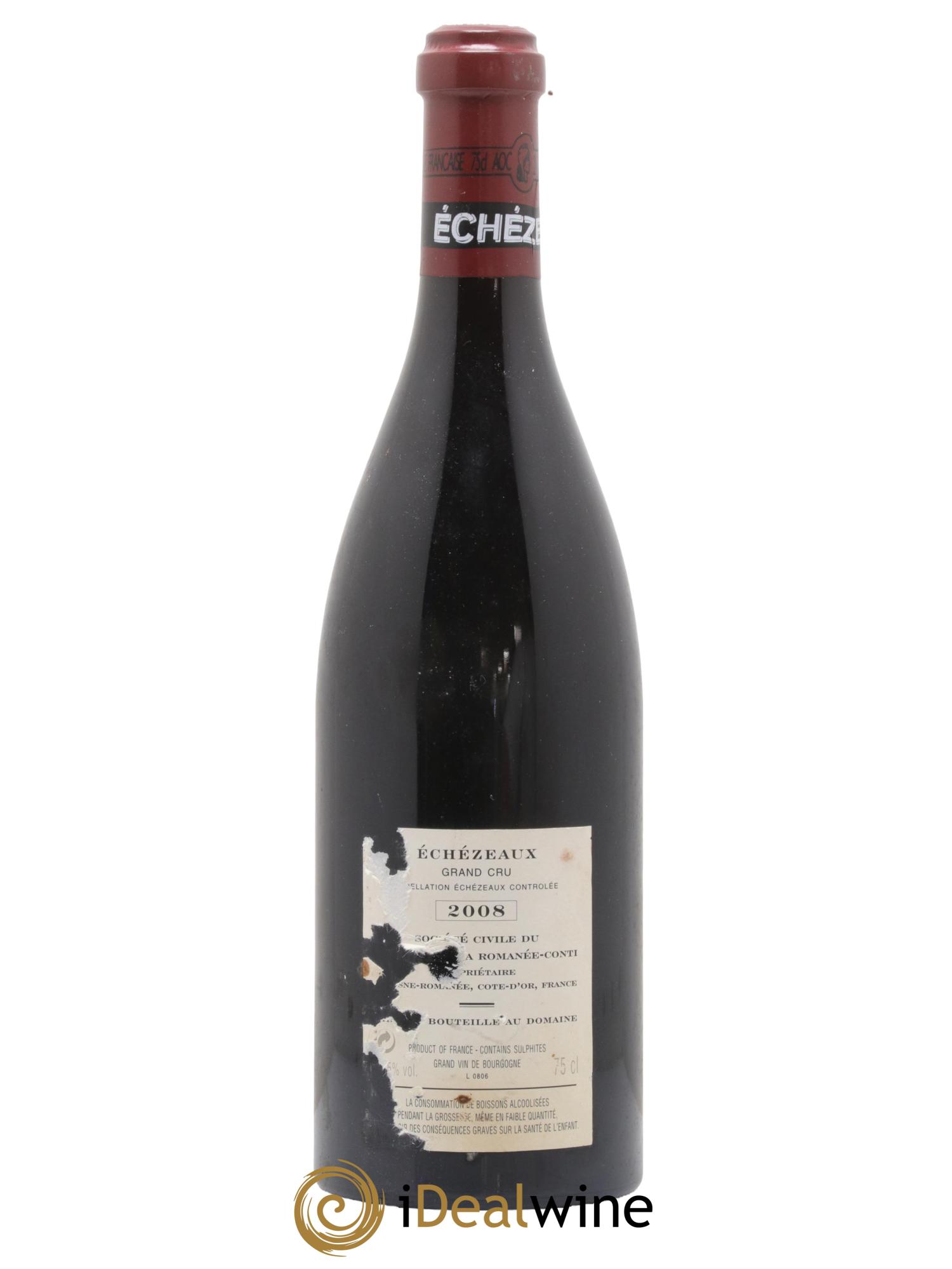 Echezeaux Grand Cru Domaine de la Romanée-Conti 2008 - Lot de 1 bouteille - 1