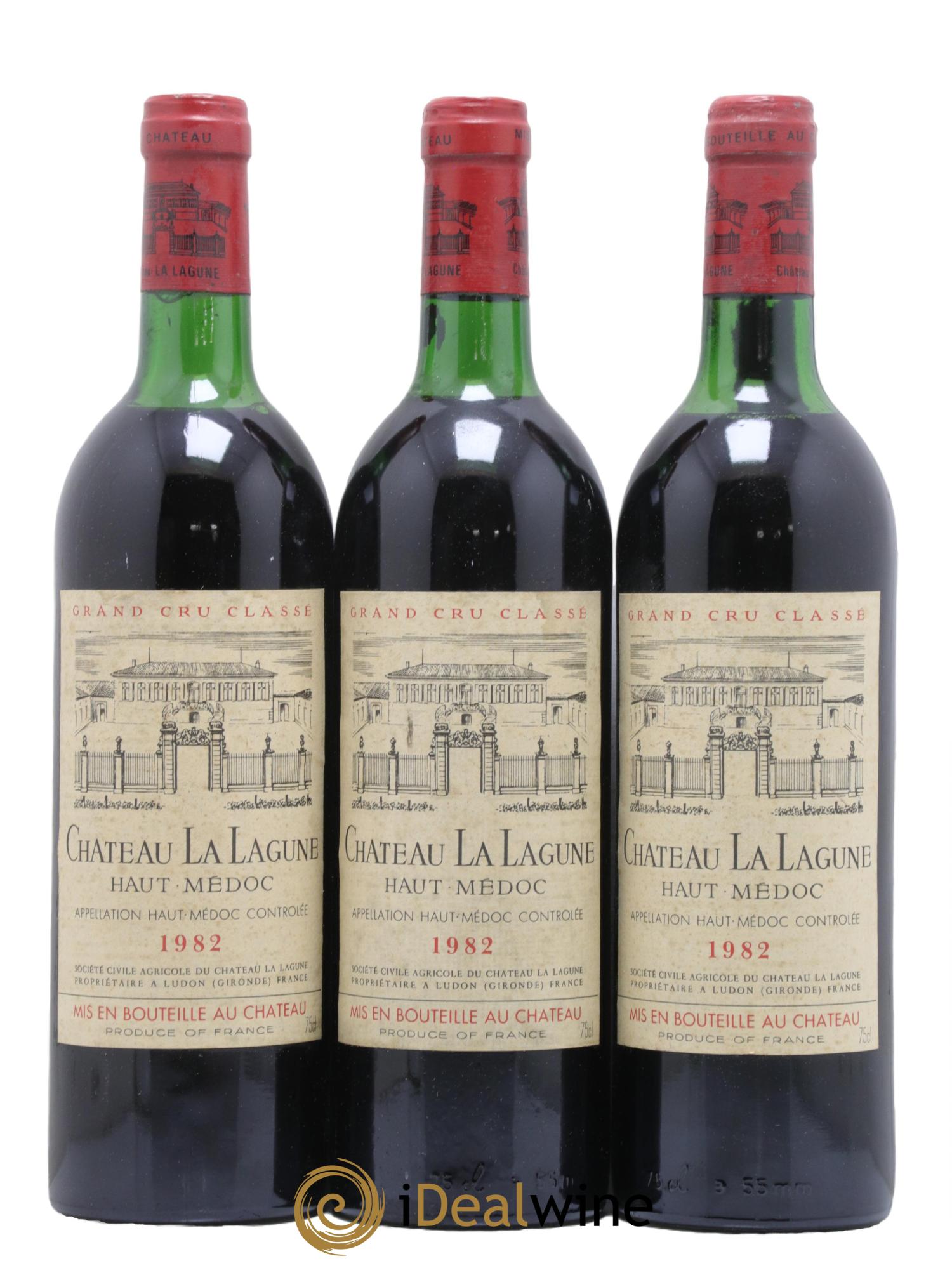 Château la Lagune 3ème Grand Cru Classé 1982 - Lot de 3 bouteilles - 0
